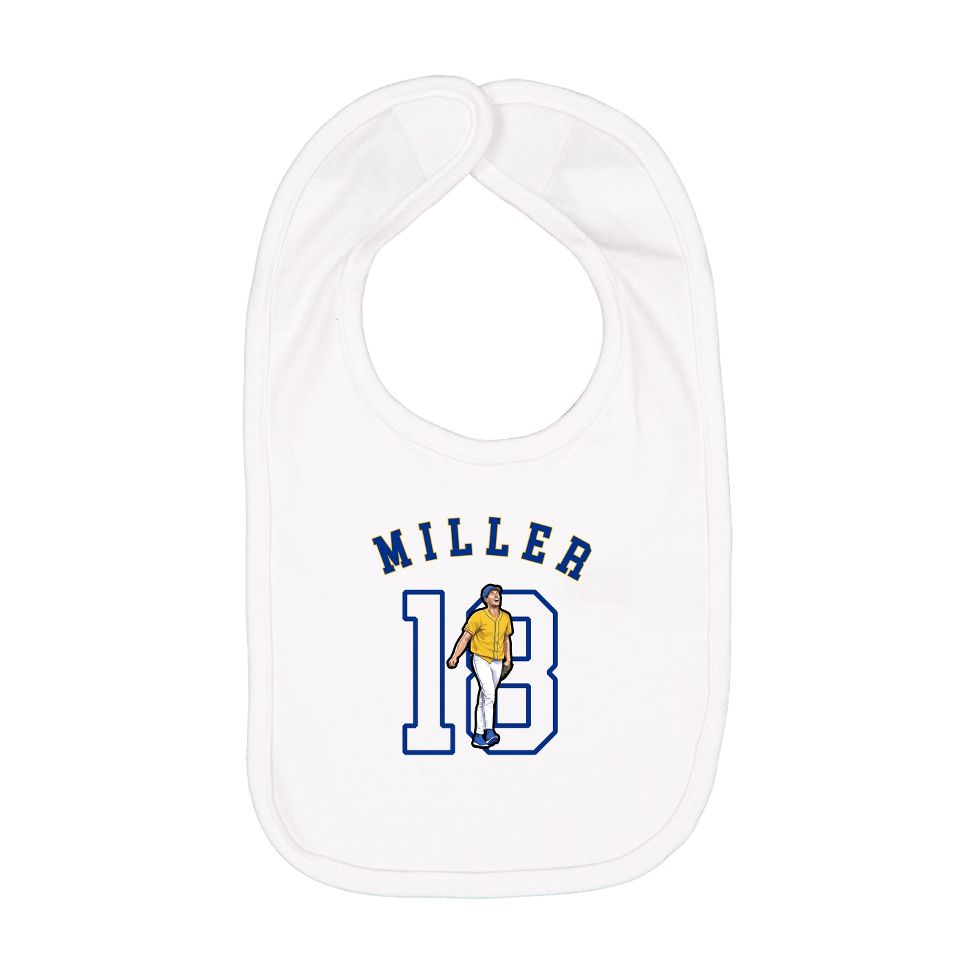 Infant Bib — Shirsey Arch in White