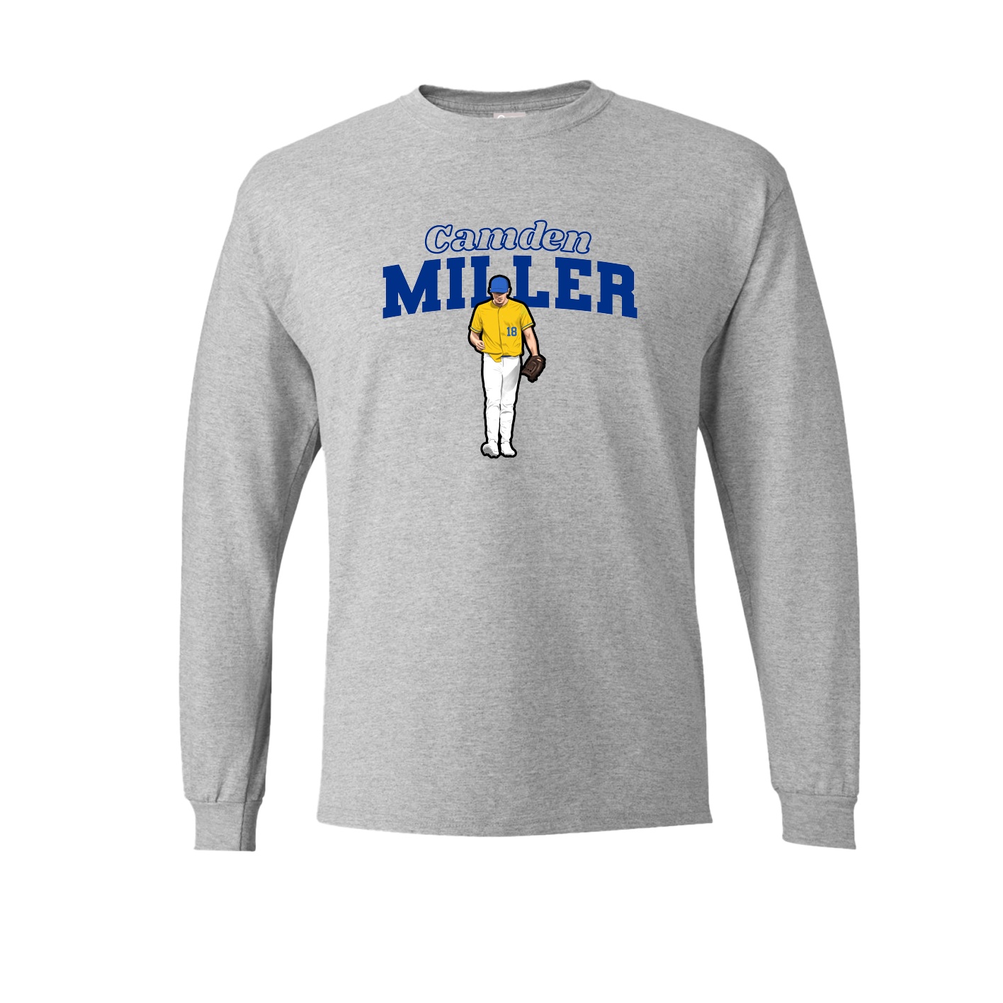 Long Sleeve Tee — Name Arch in Grey