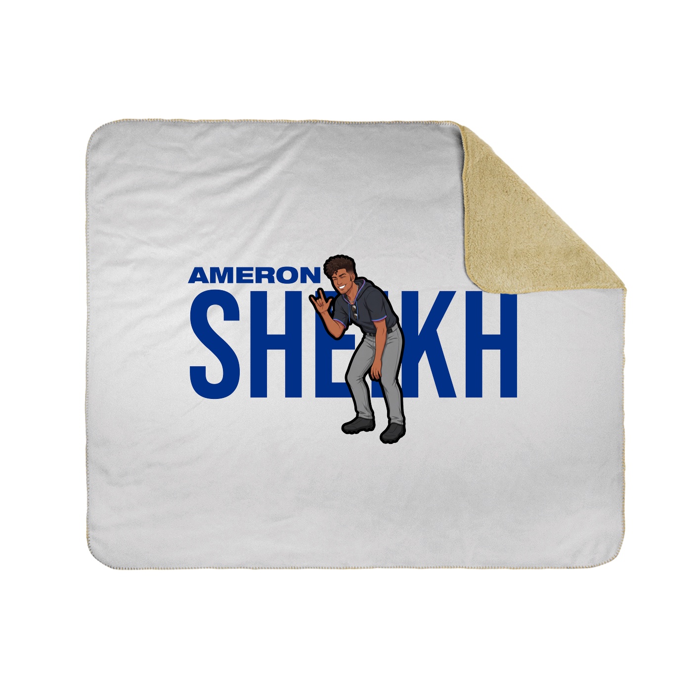 Throw Blanket — Player Name in White