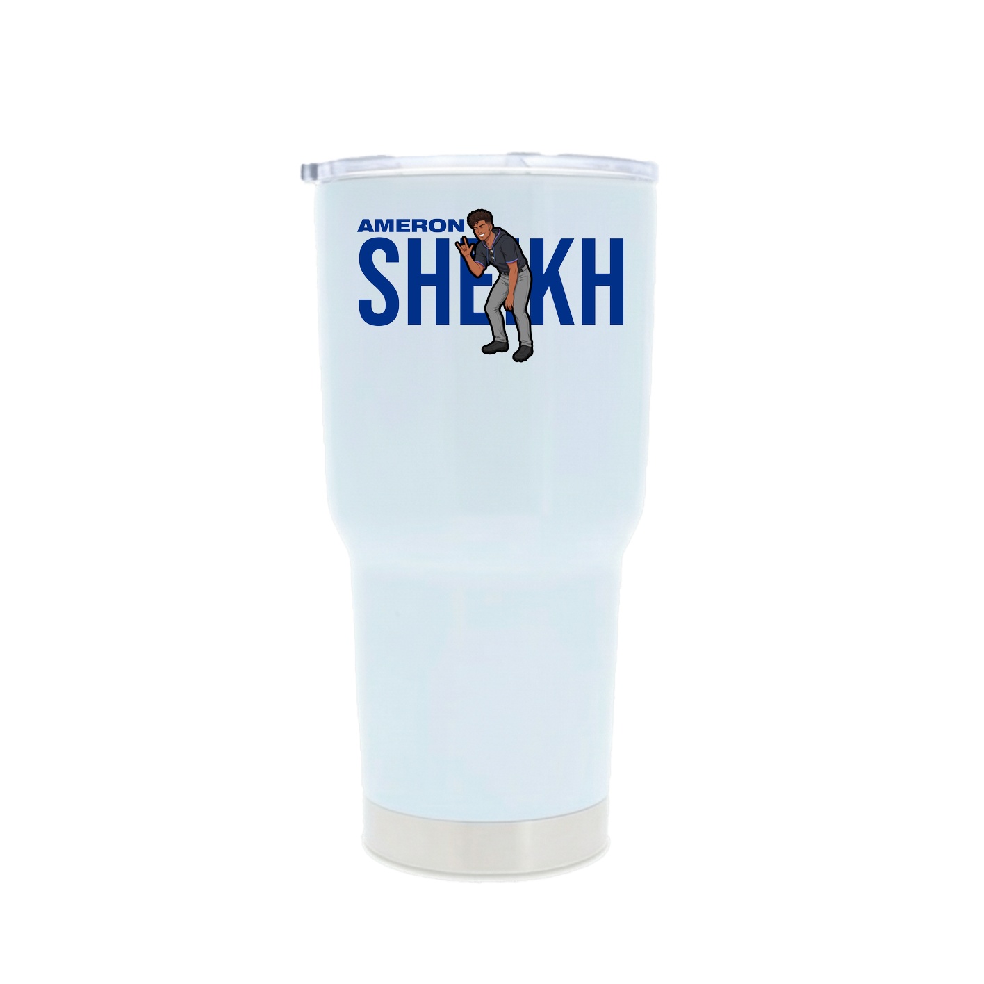 30oz Stainless Steel Tumbler — Player Name in White