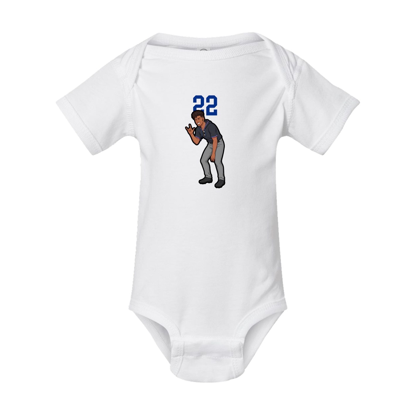 Baby Onesie — Number Top in White