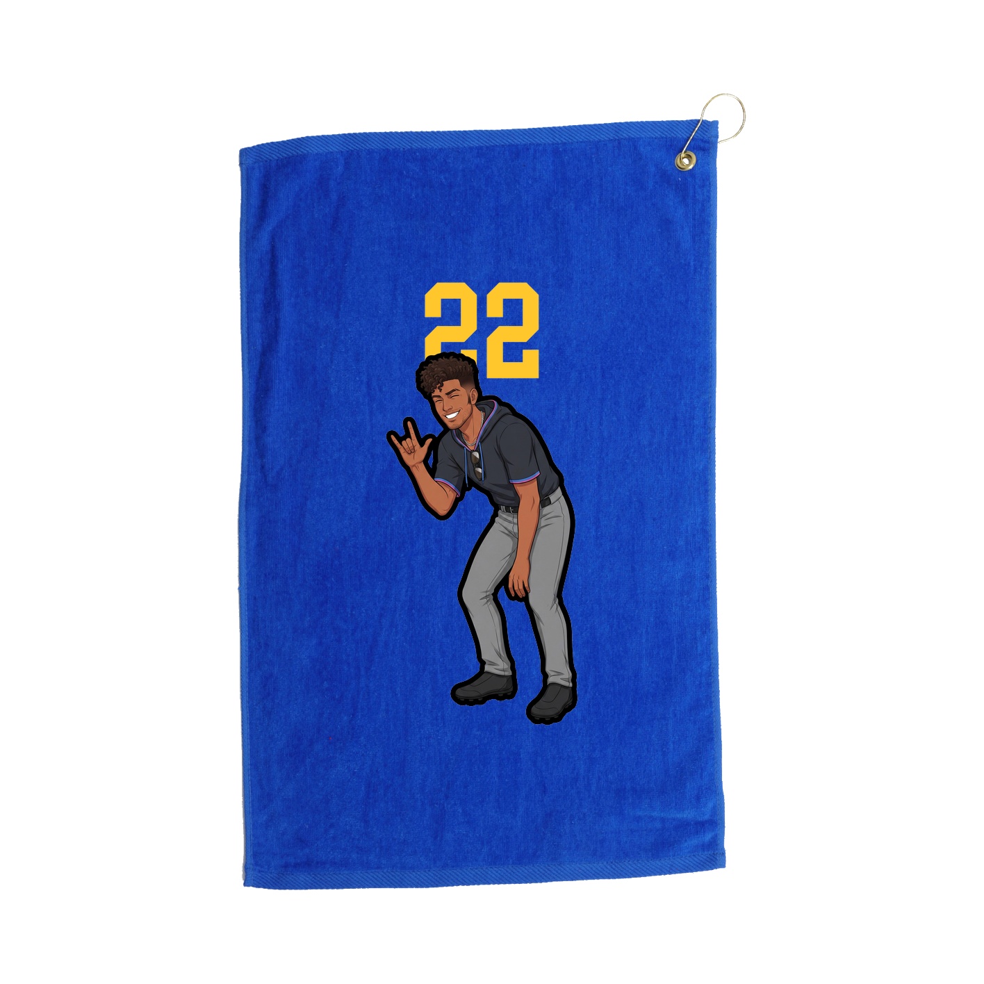 Golf Towel — Number Top in Royal