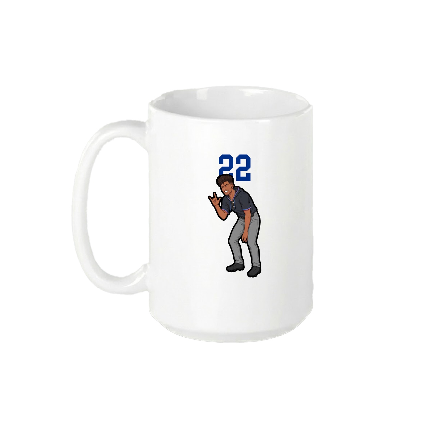 15oz Coffee Mug — Number Top in White