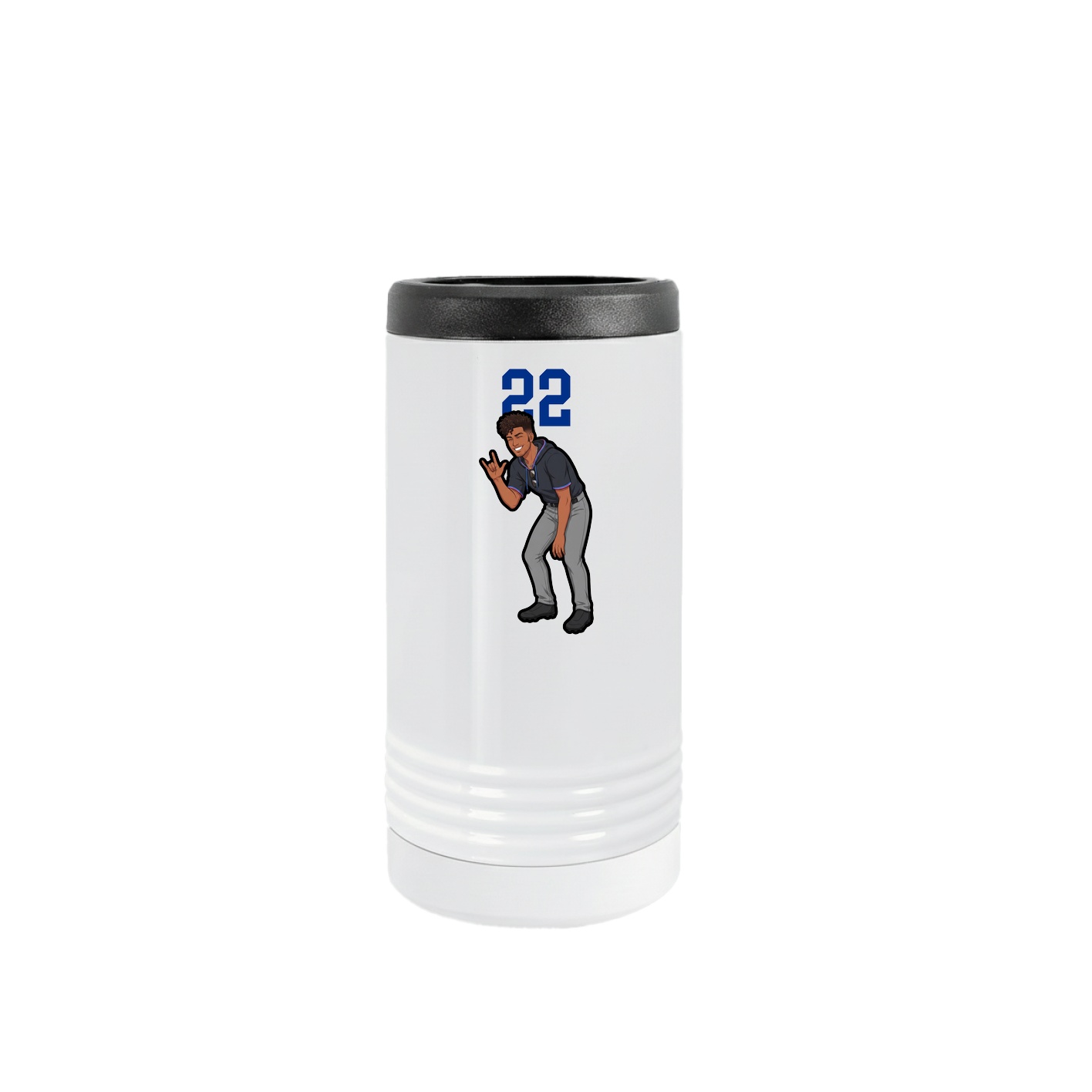 Slim Beverage Holder — Number Top in White