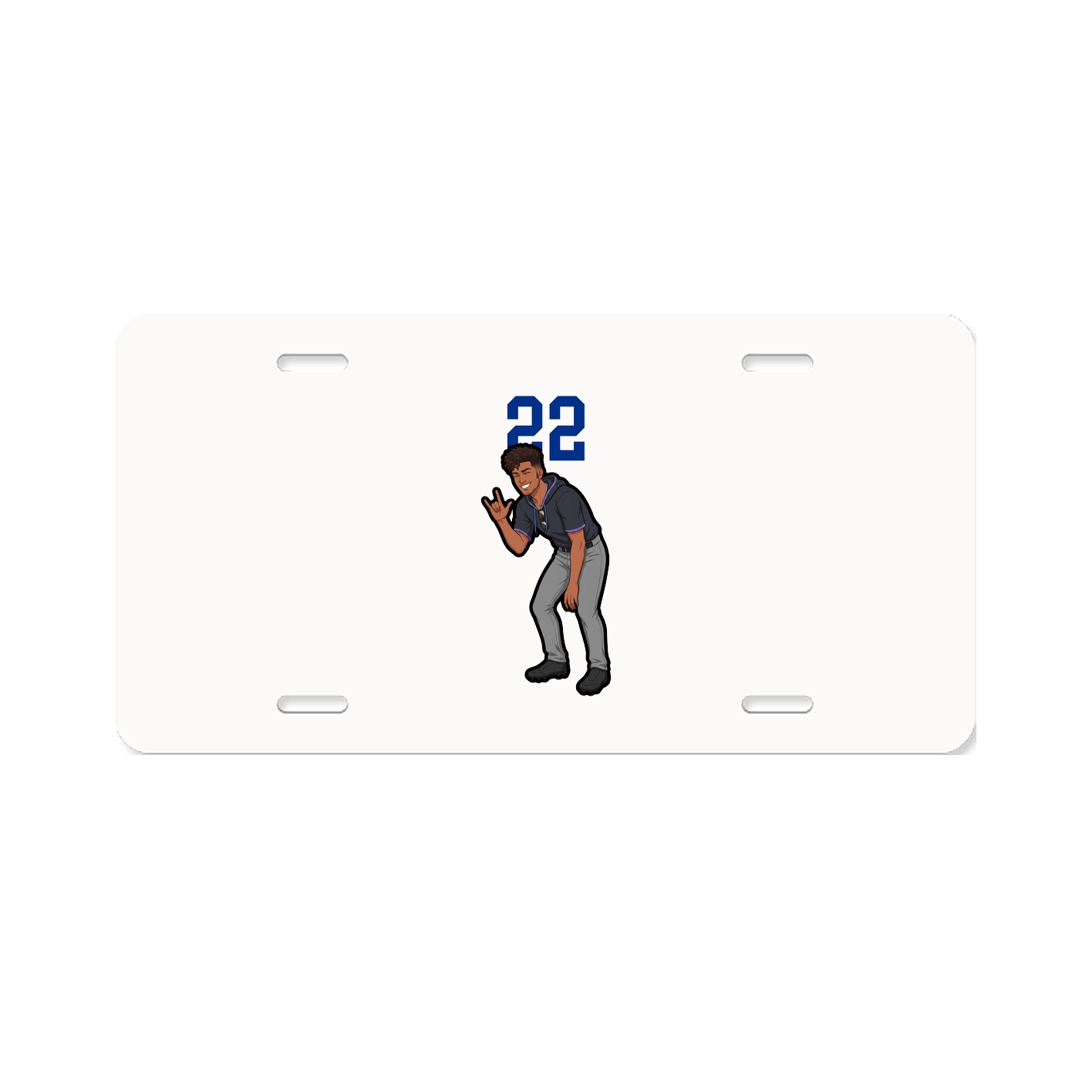 License Plate — Number Top in Classic