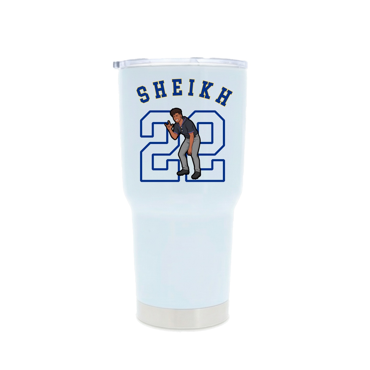 30oz Stainless Steel Tumbler — Shirsey Arch in White