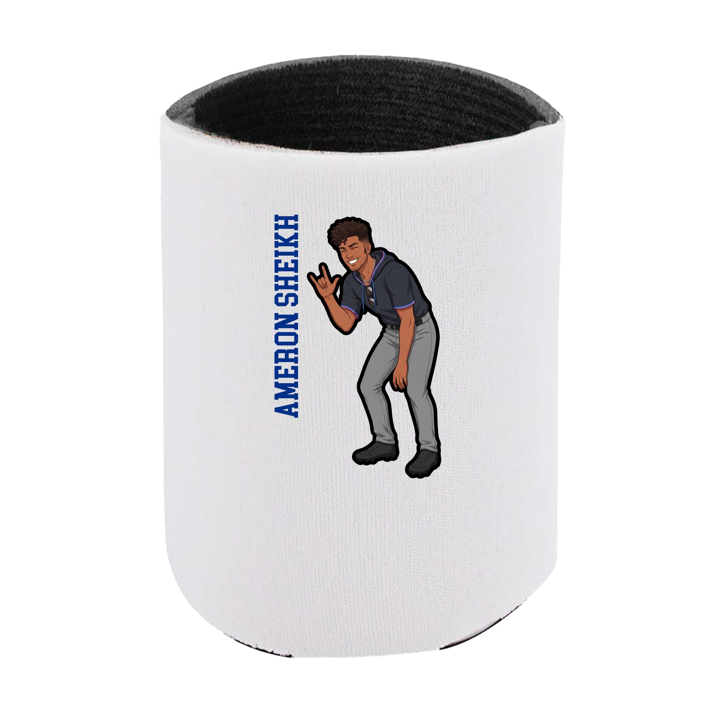 Can Holder — Name Vertical in White