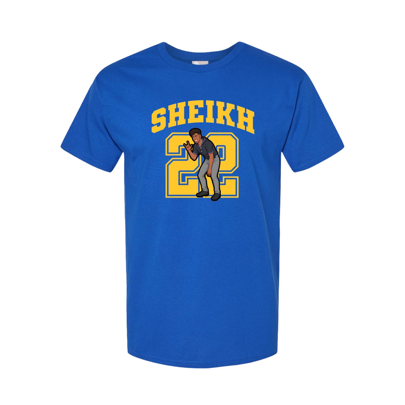 Youth Tee — Number in Royal