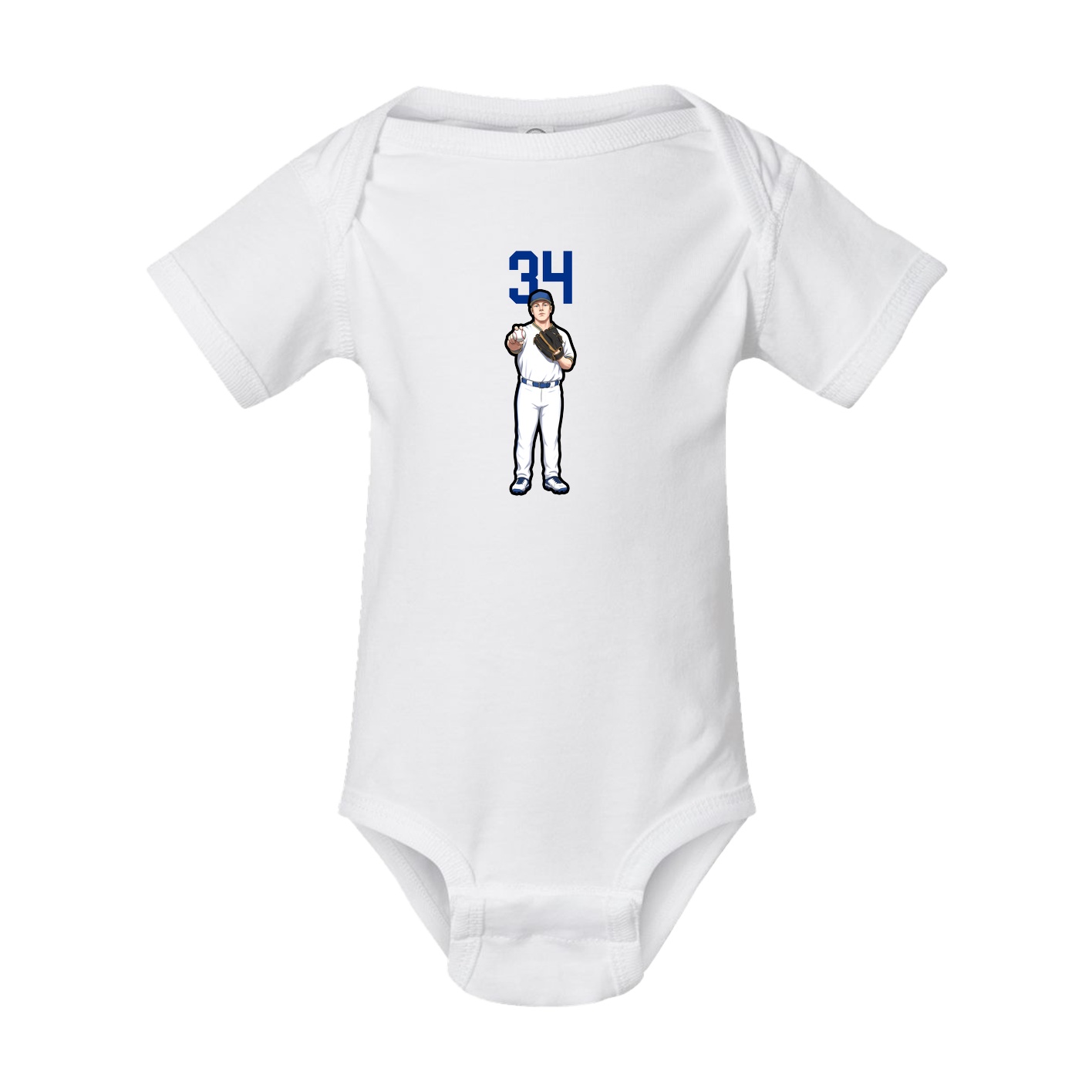 Baby Onesie — Number Top in White
