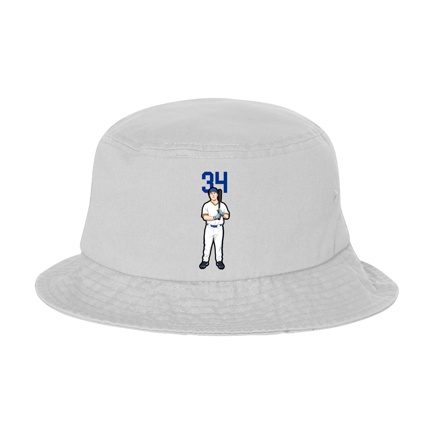Bucket Cap — Number Top in White