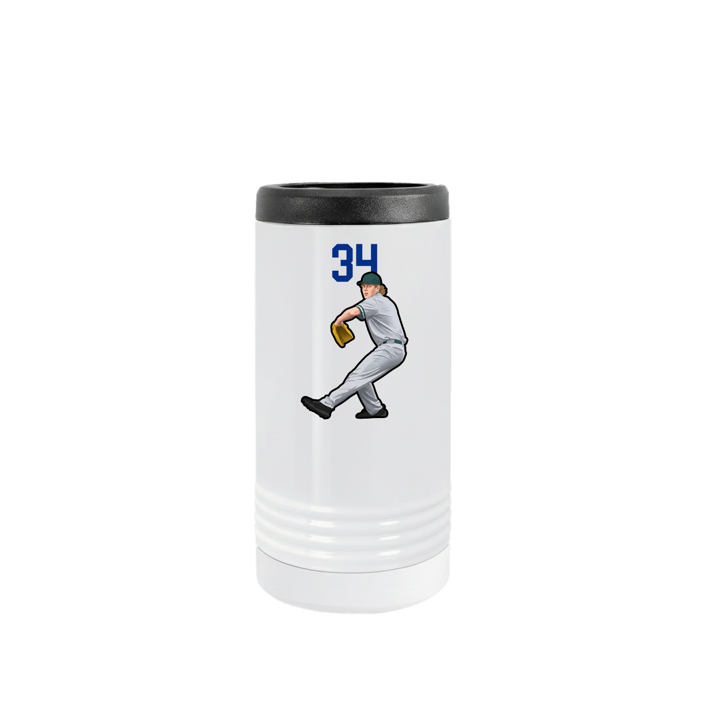 Slim Beverage Holder — Number Top in White