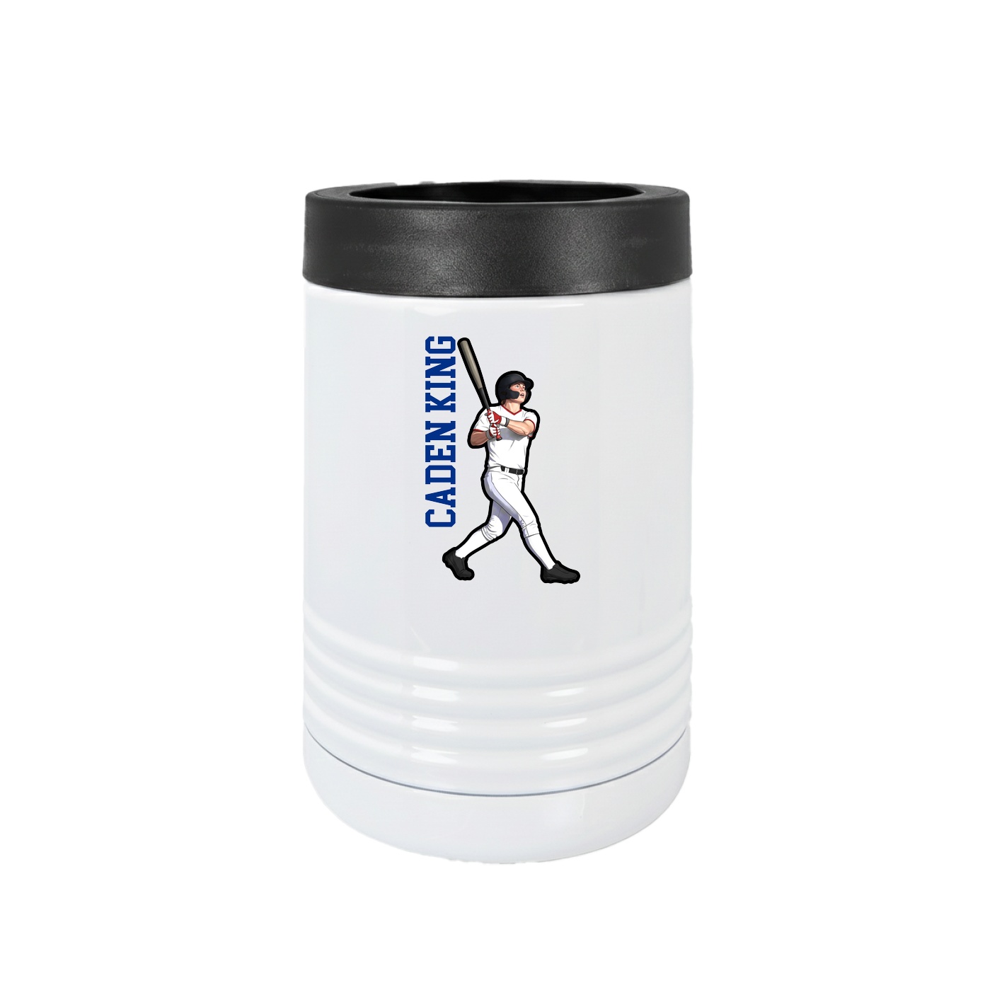 Beverage Holder — Name Vertical in White