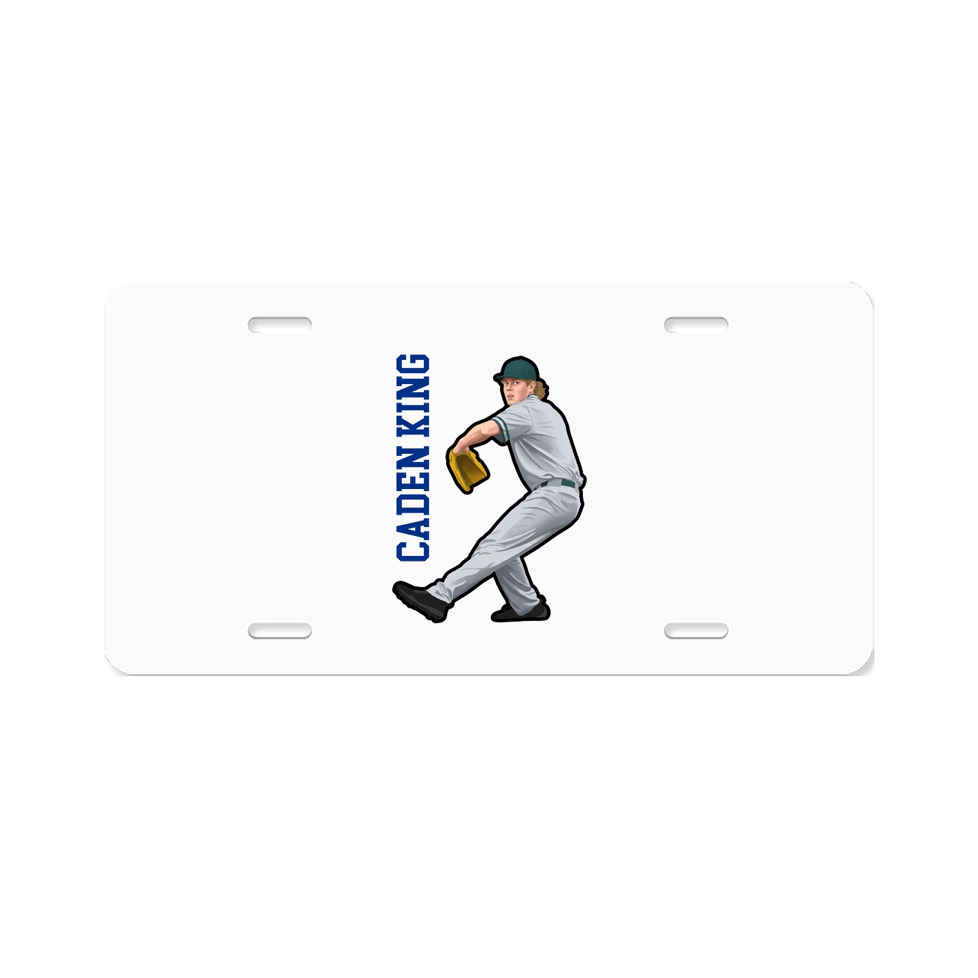 License Plate — Name Vertical in Classic
