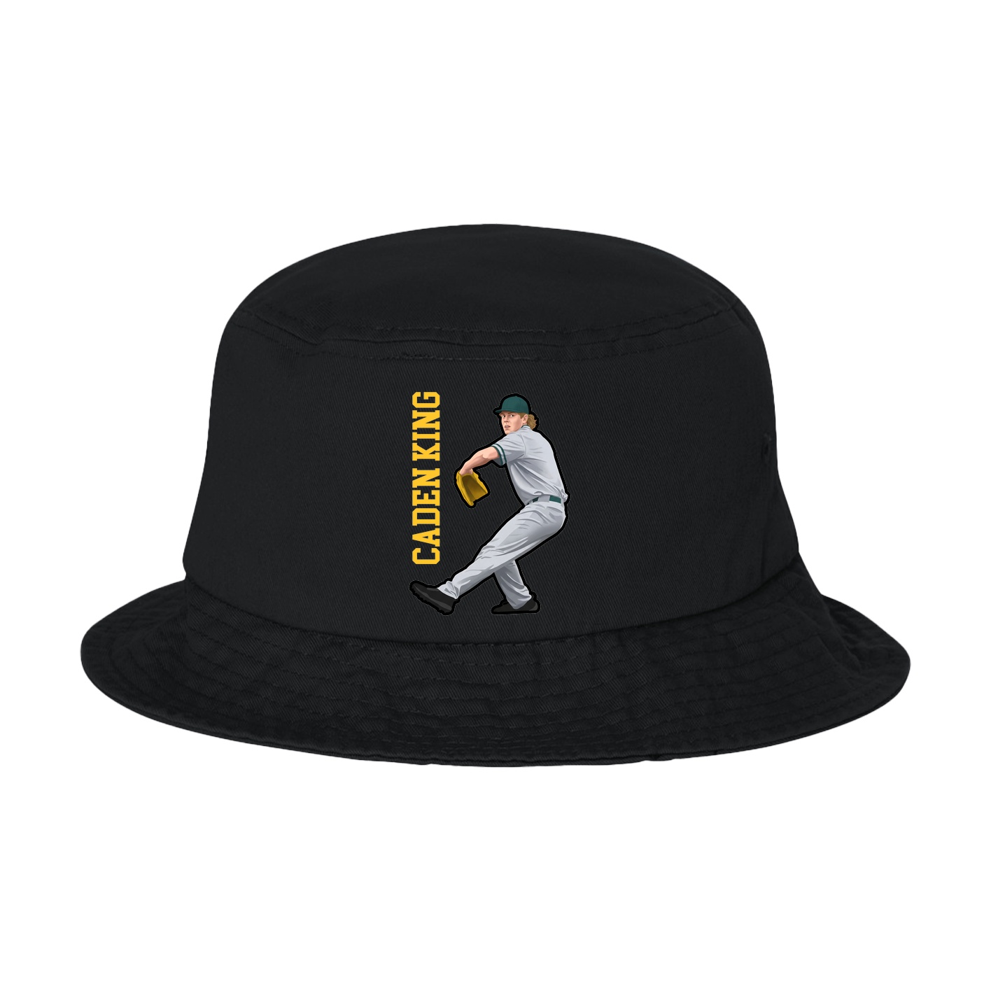 Bucket Cap — Name Vertical in Black