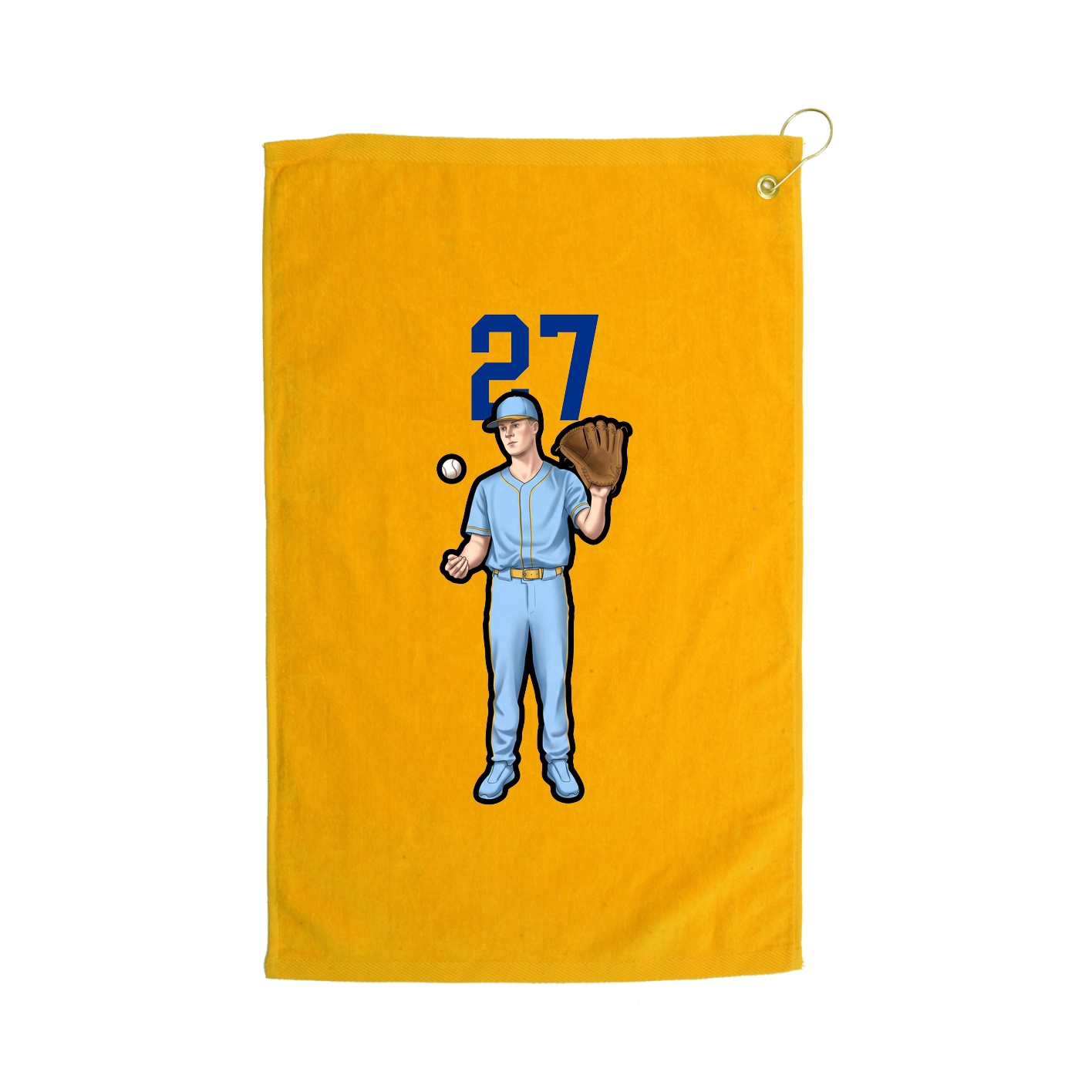 Golf Towel — Number Top in Gold