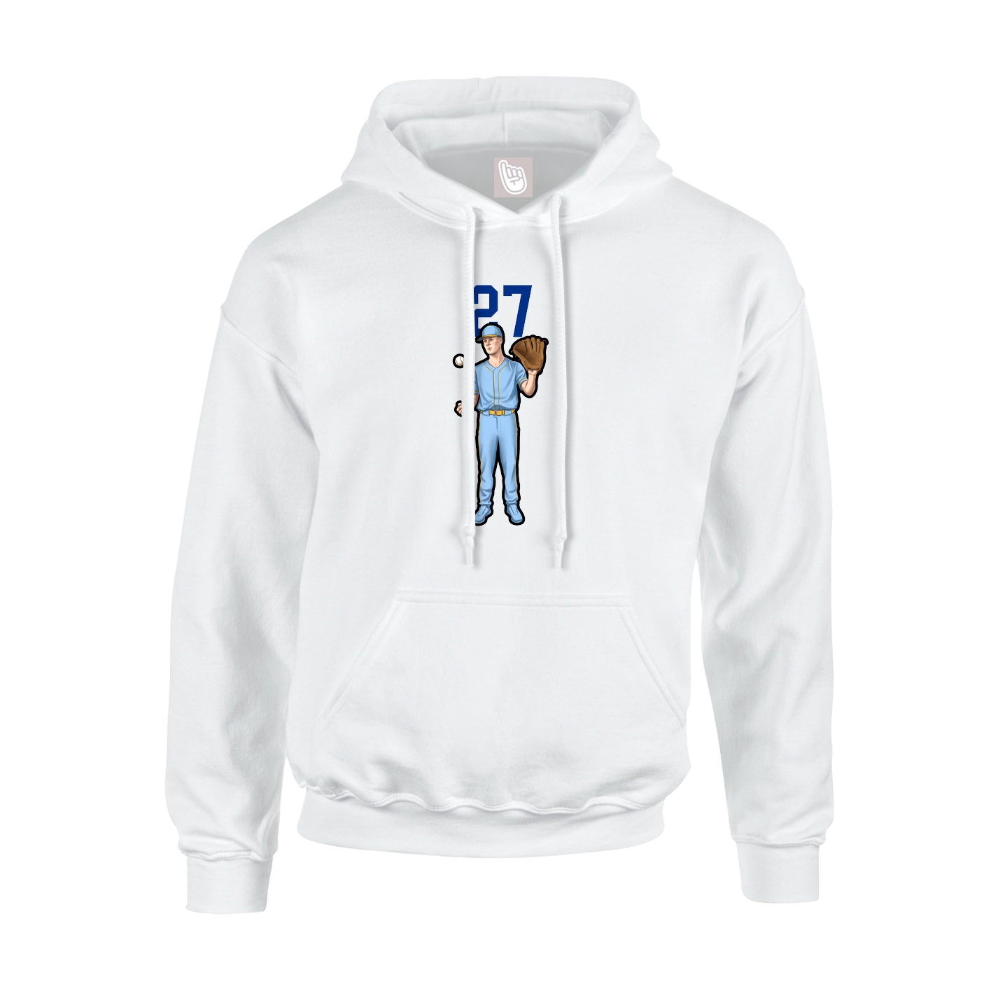 Hoodie — Number Top in White