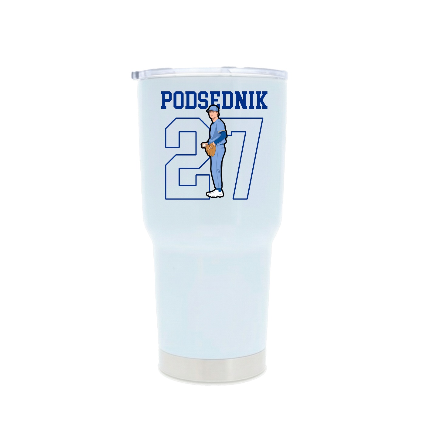 30oz Stainless Steel Tumbler — Shirsey in White