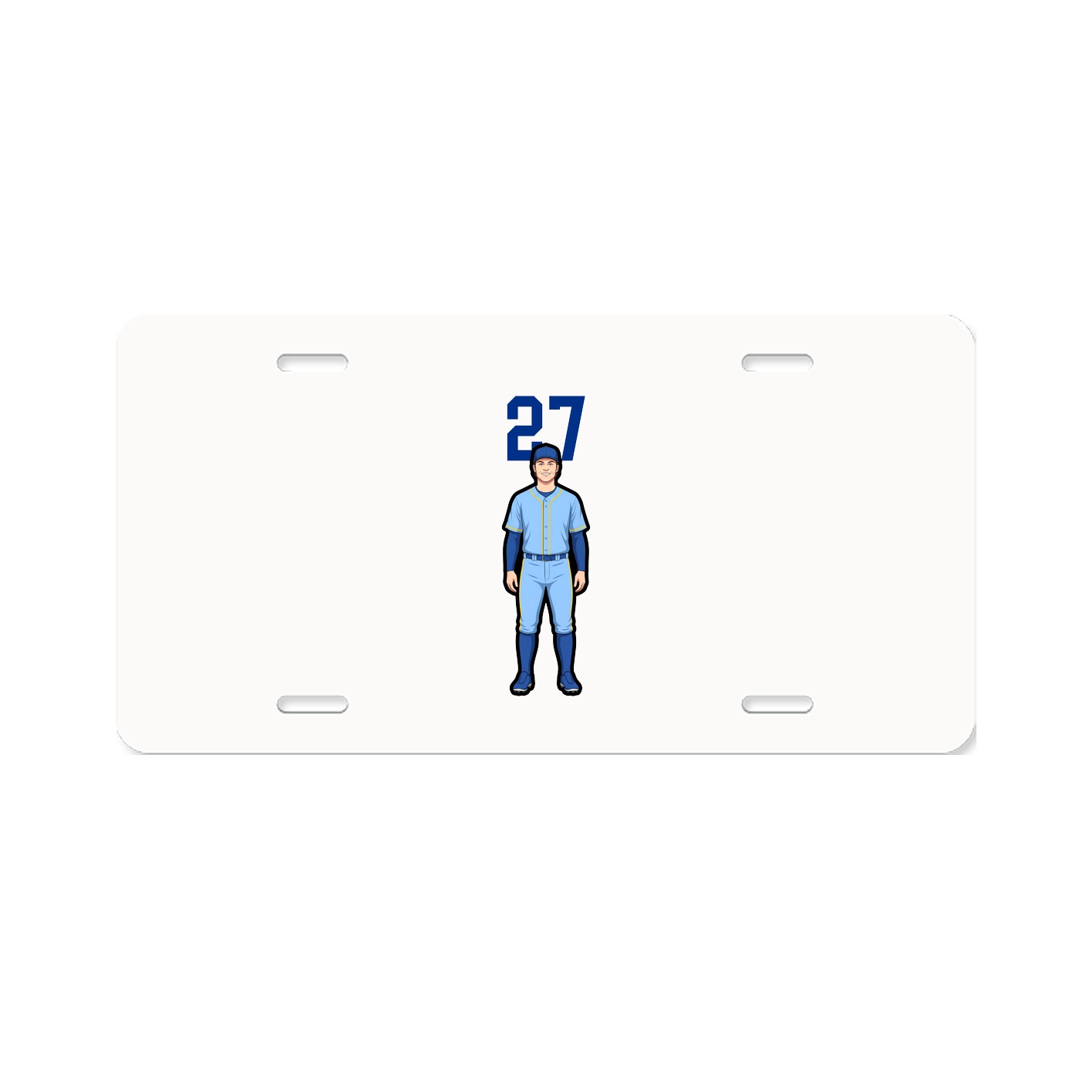 License Plate — Number Top in Classic