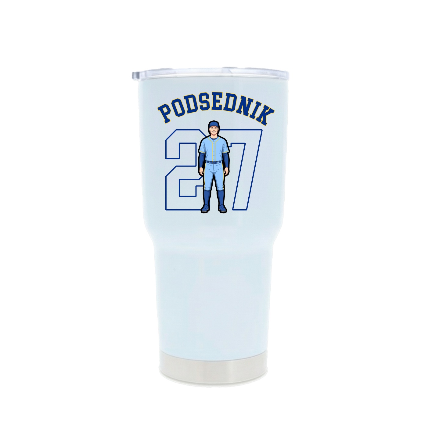 30oz Stainless Steel Tumbler — Shirsey Arch in White