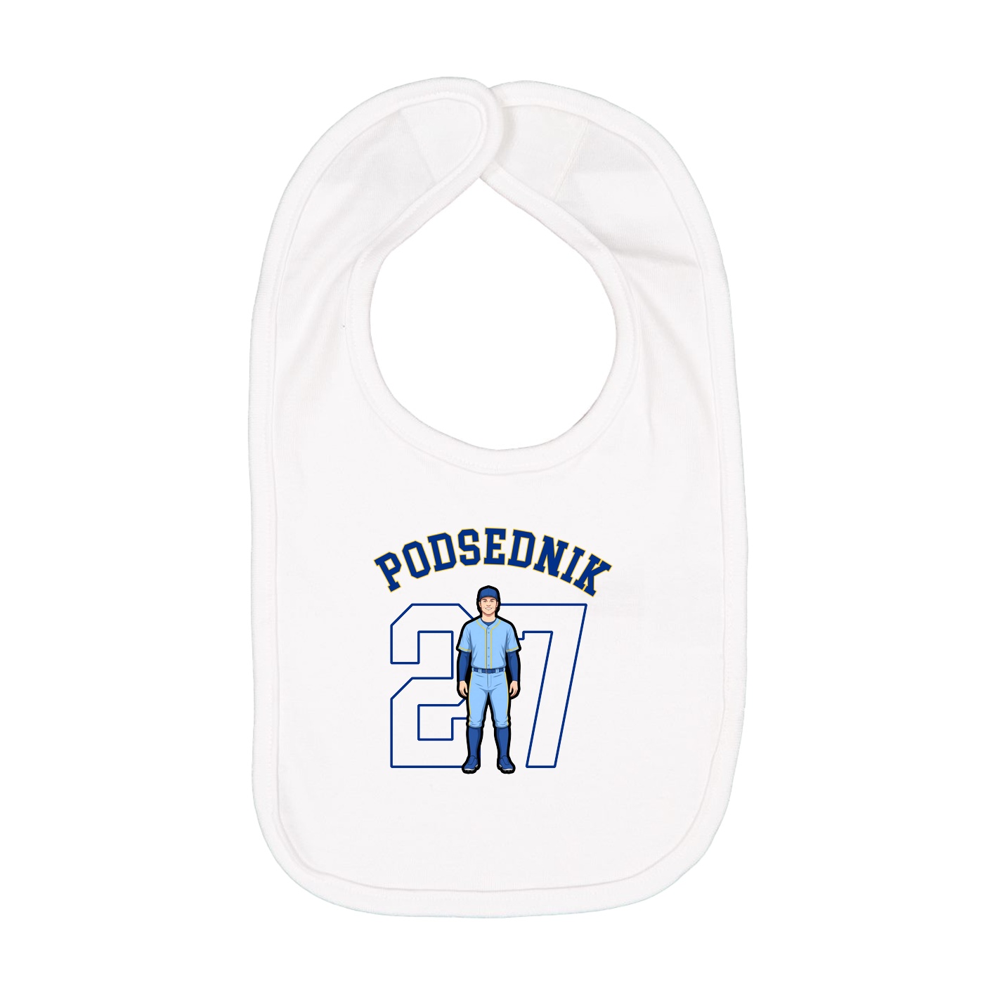 Infant Bib — Shirsey Arch in White