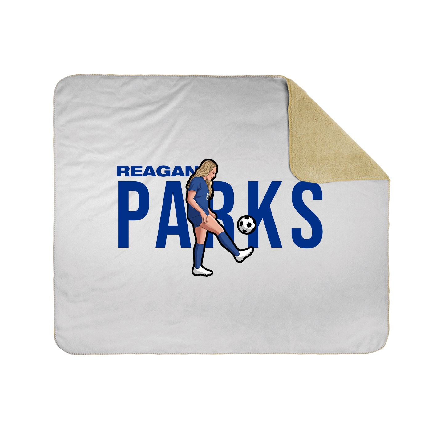 Throw Blanket — Player Name in White