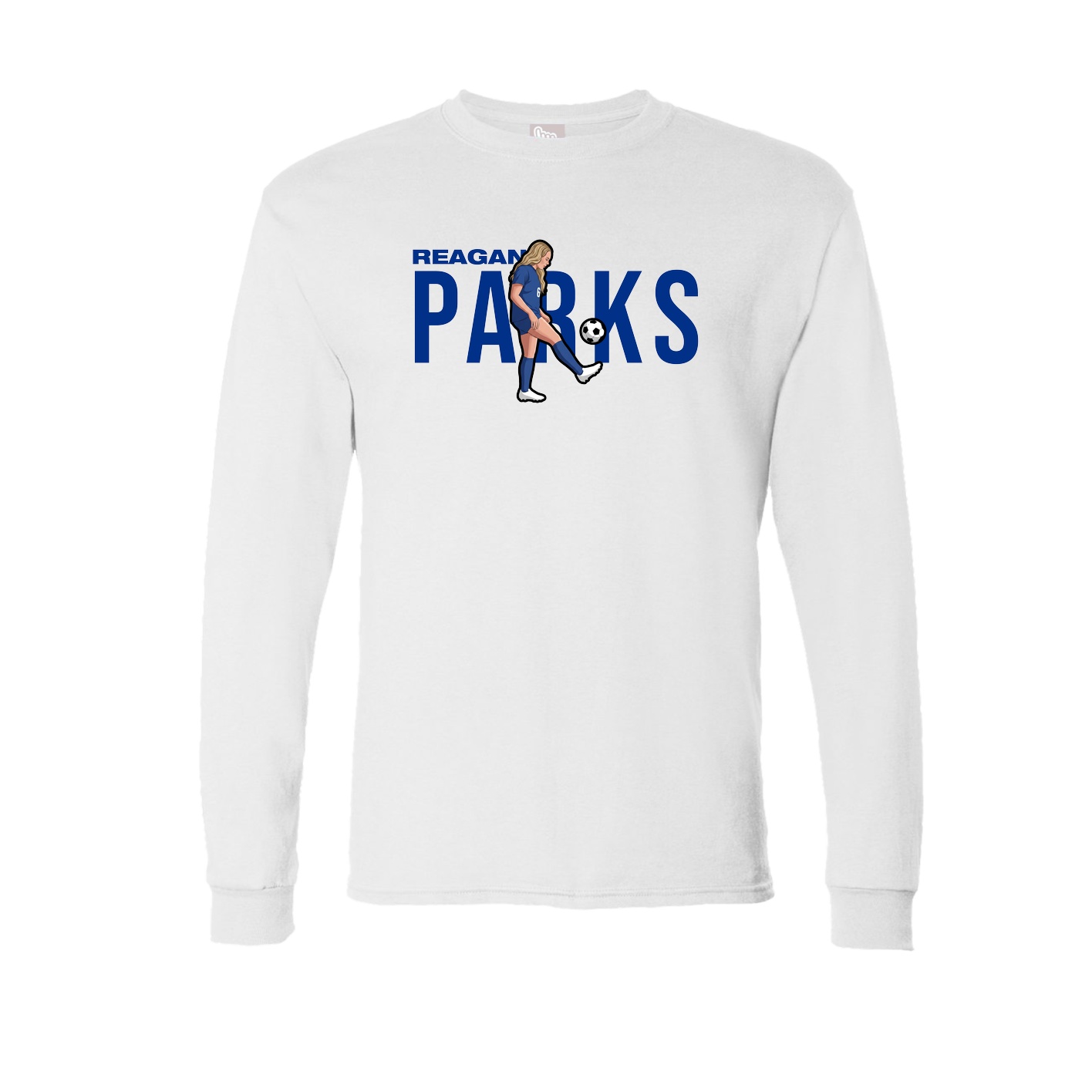 Long Sleeve Tee — Player Name in White