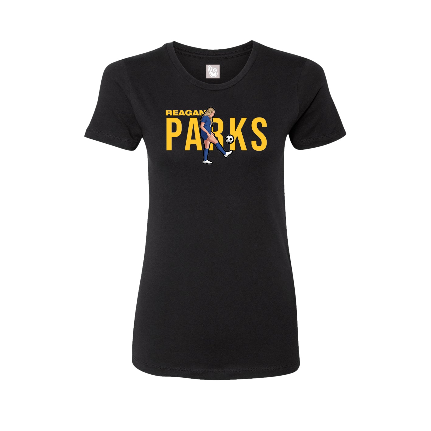 Fitted Women's Tee — Player Name in Black