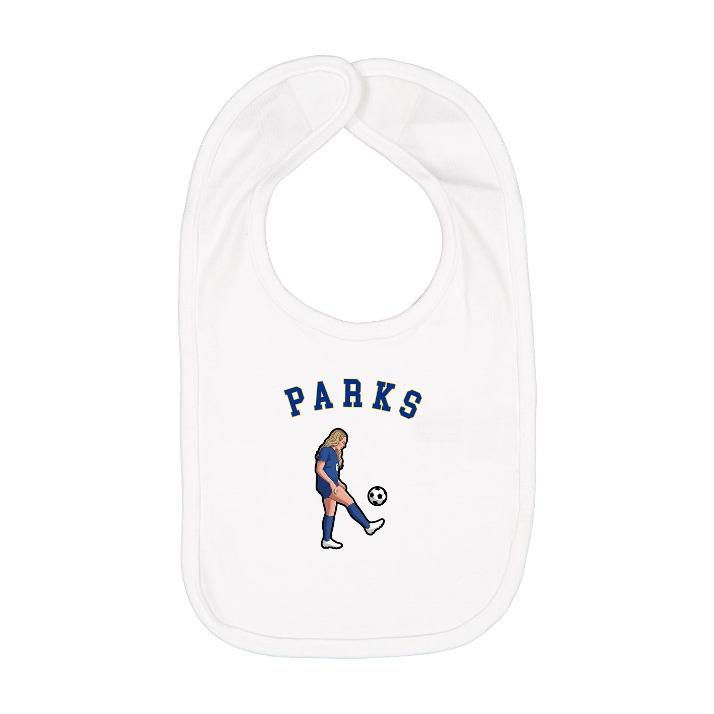 Infant Bib — Shirsey Arch in White
