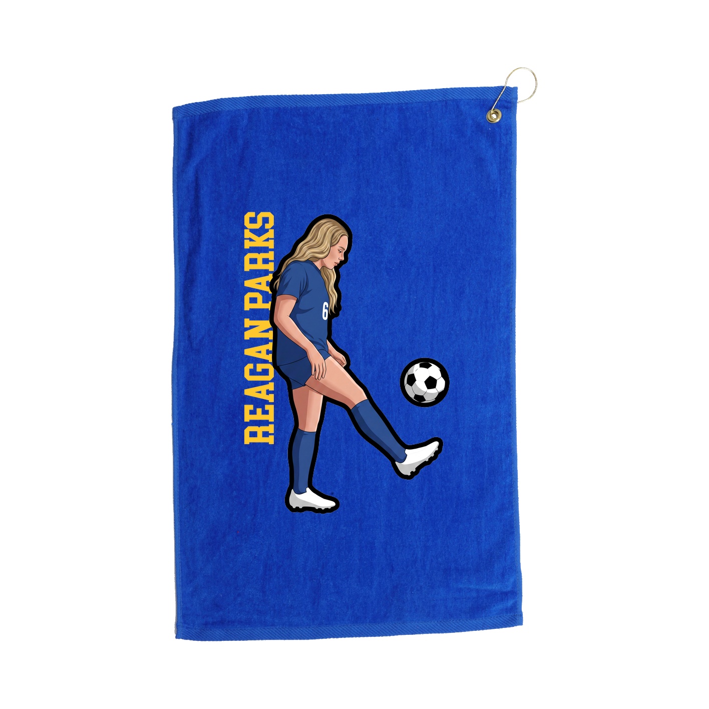 Golf Towel — Name Vertical in Royal