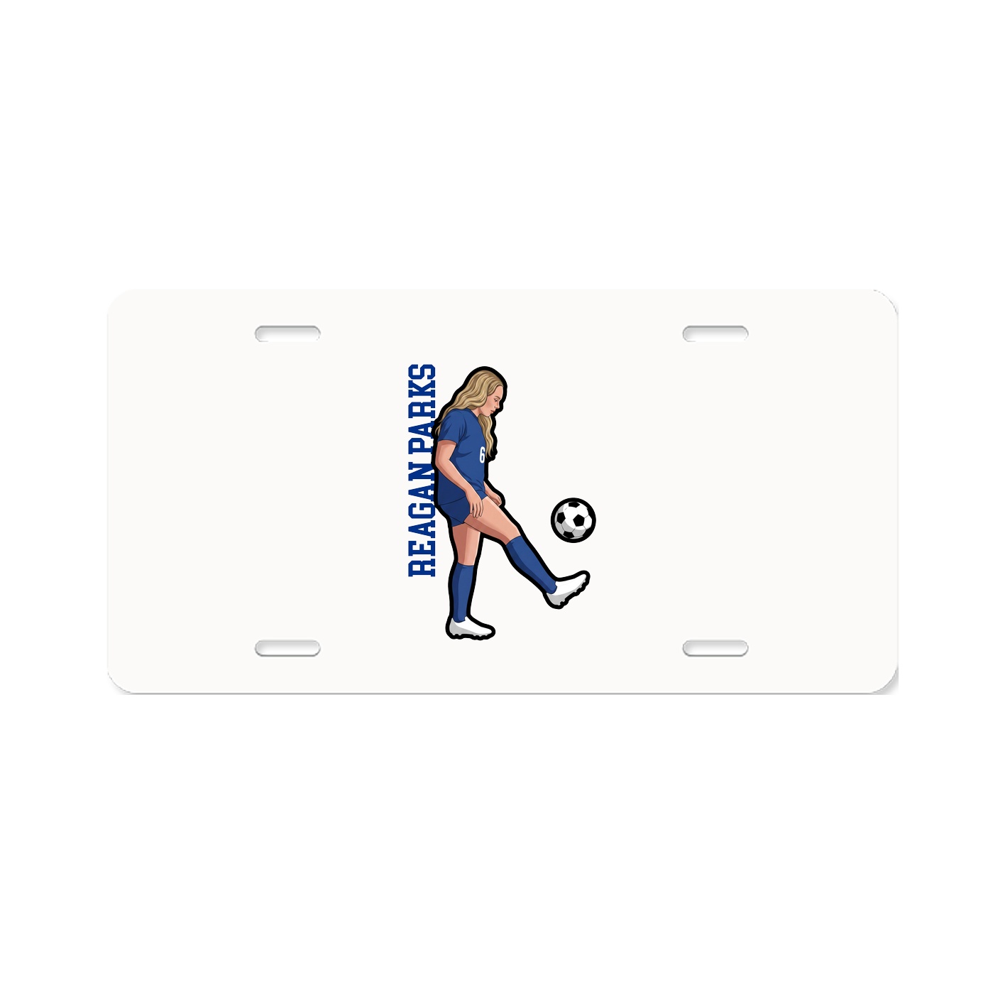 License Plate — Name Vertical in Classic