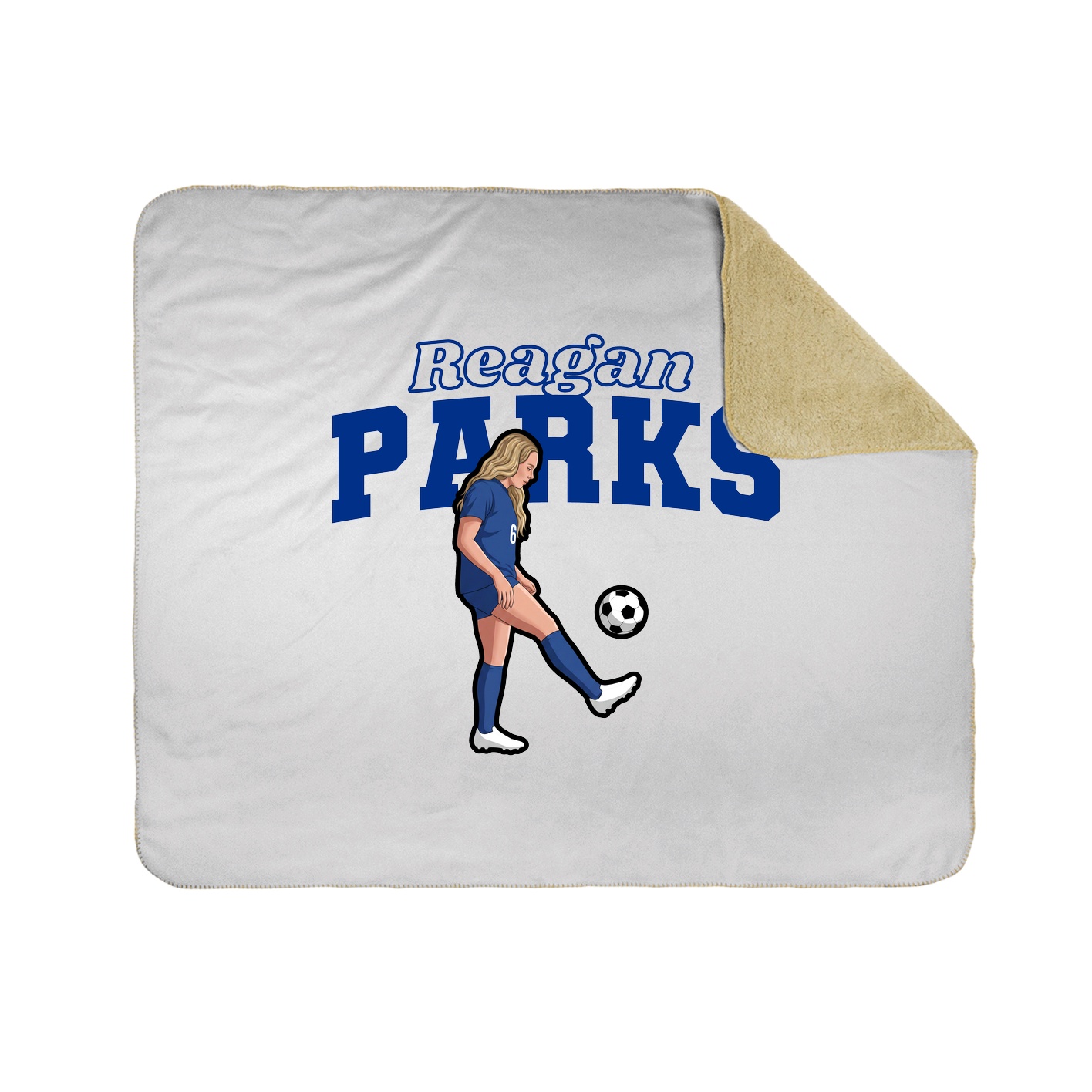 Throw Blanket — Name Arch in White