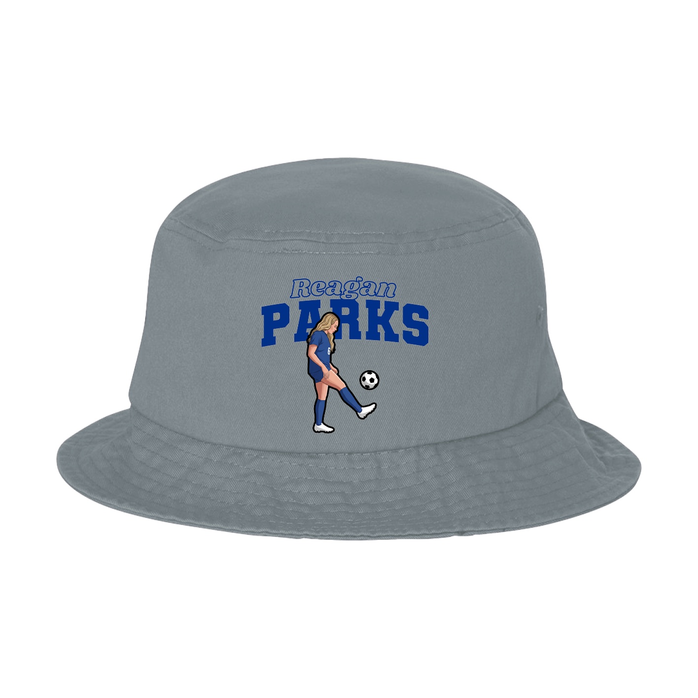 Bucket Cap — Name Arch in Grey