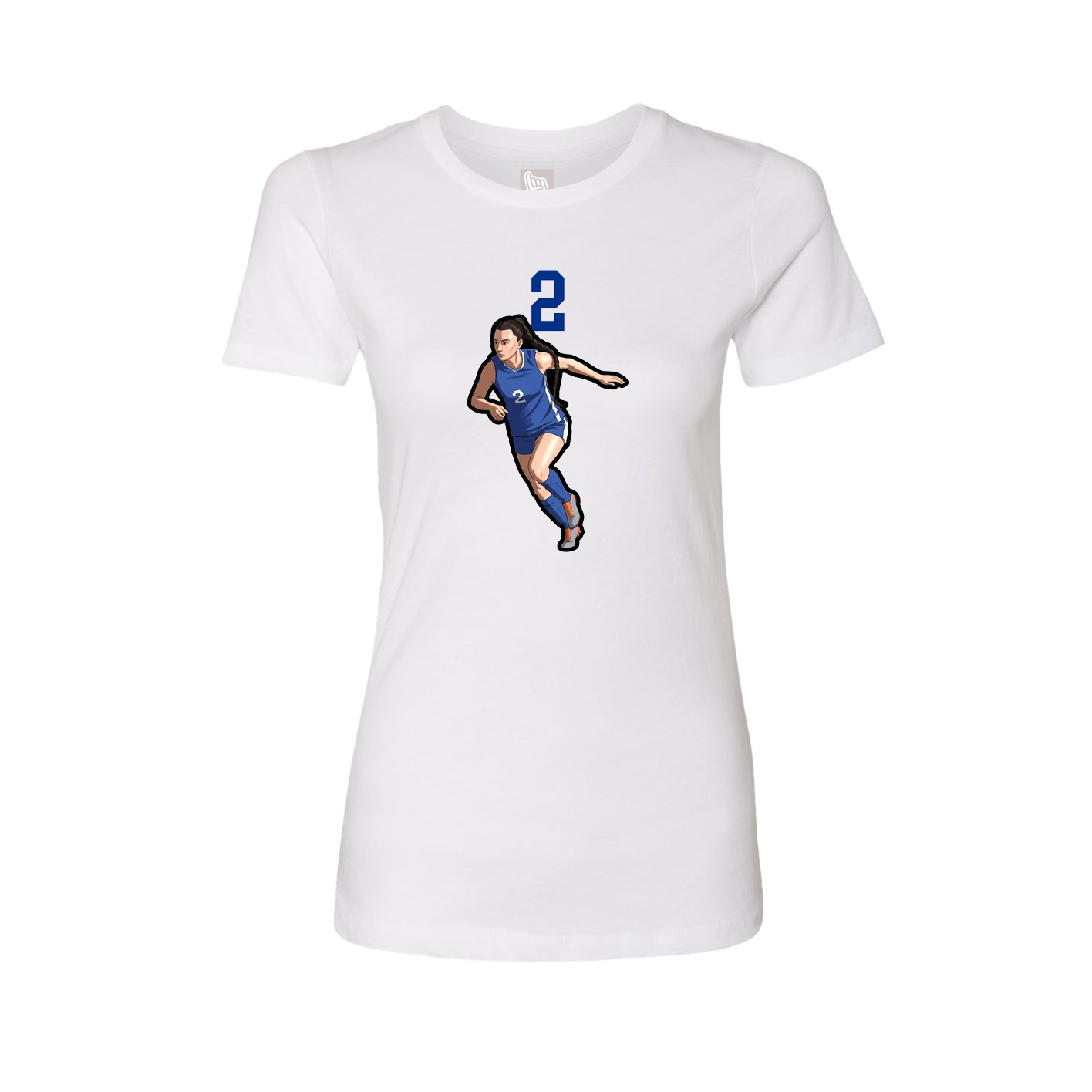 Womens Tee — Number Top in White