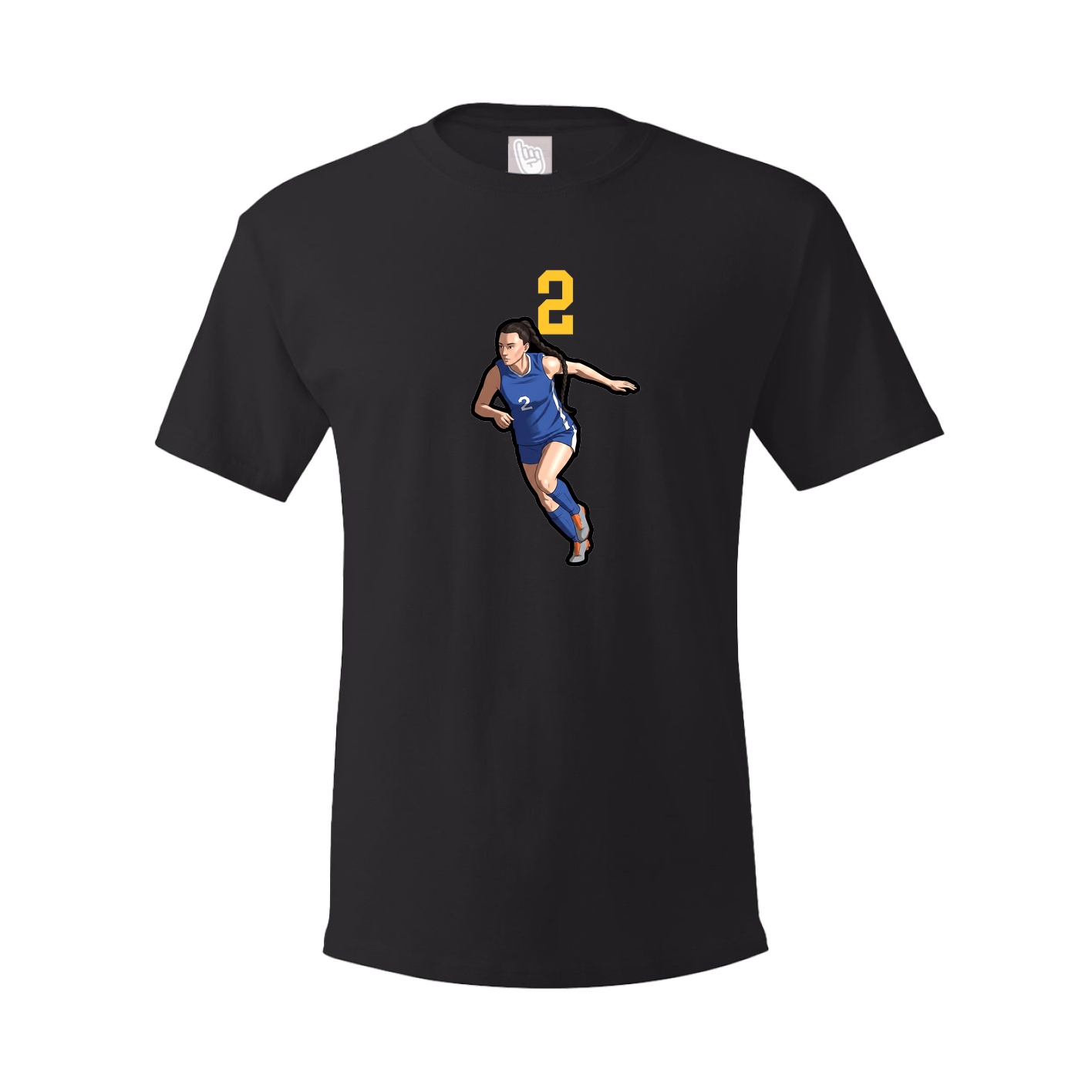 Youth Tee — Number Top in Black