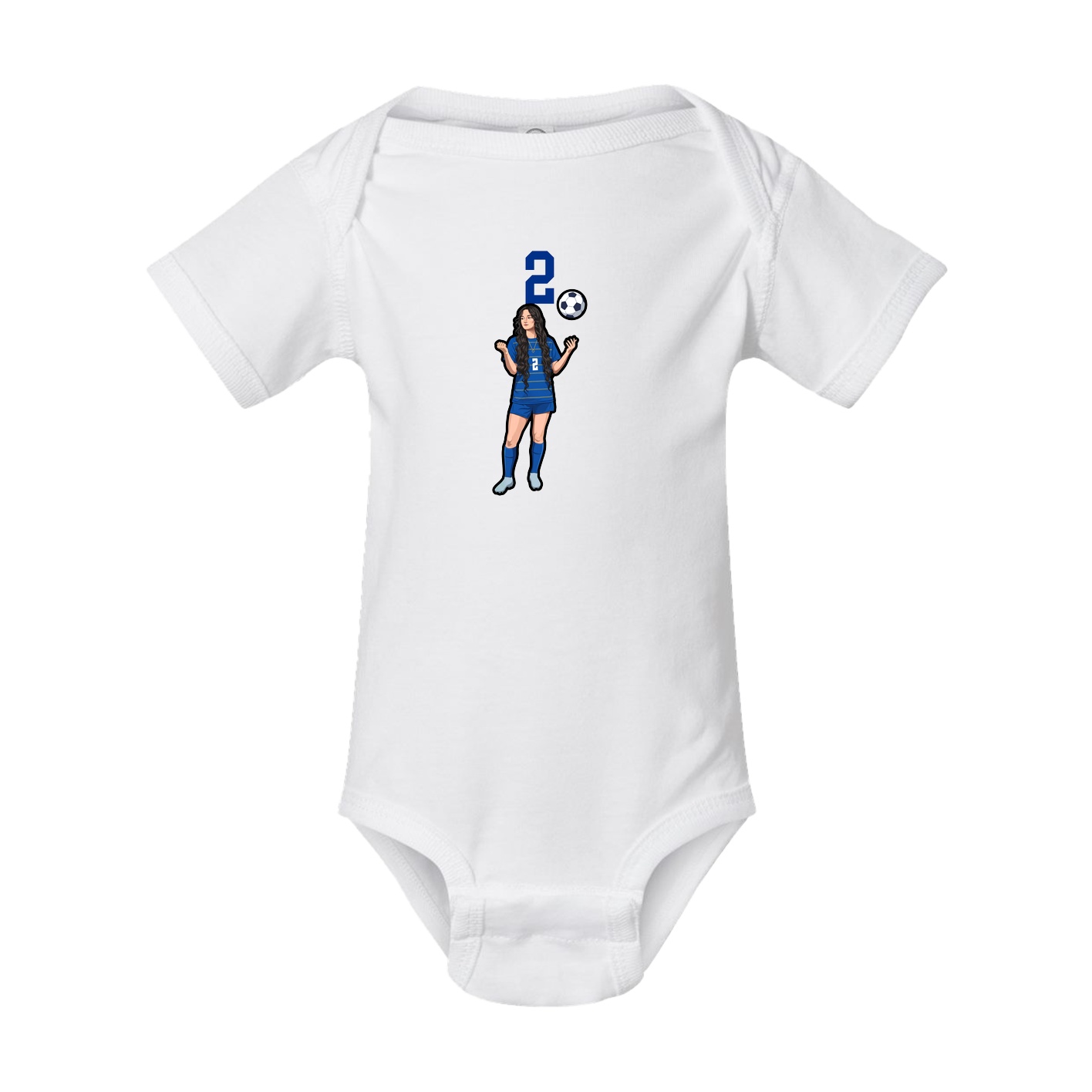 Baby Onesie — Number Top in White