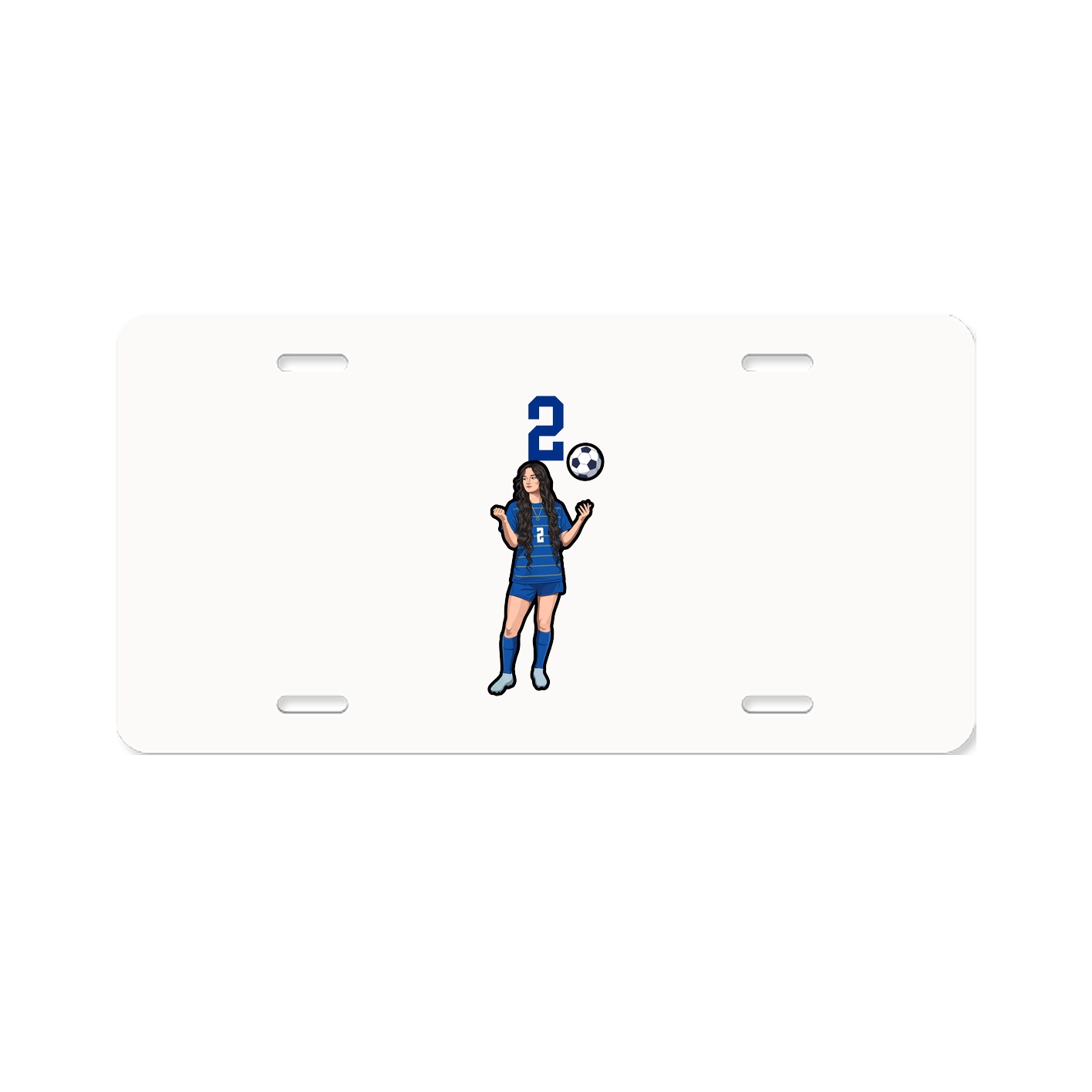 License Plate — Number Top in Classic
