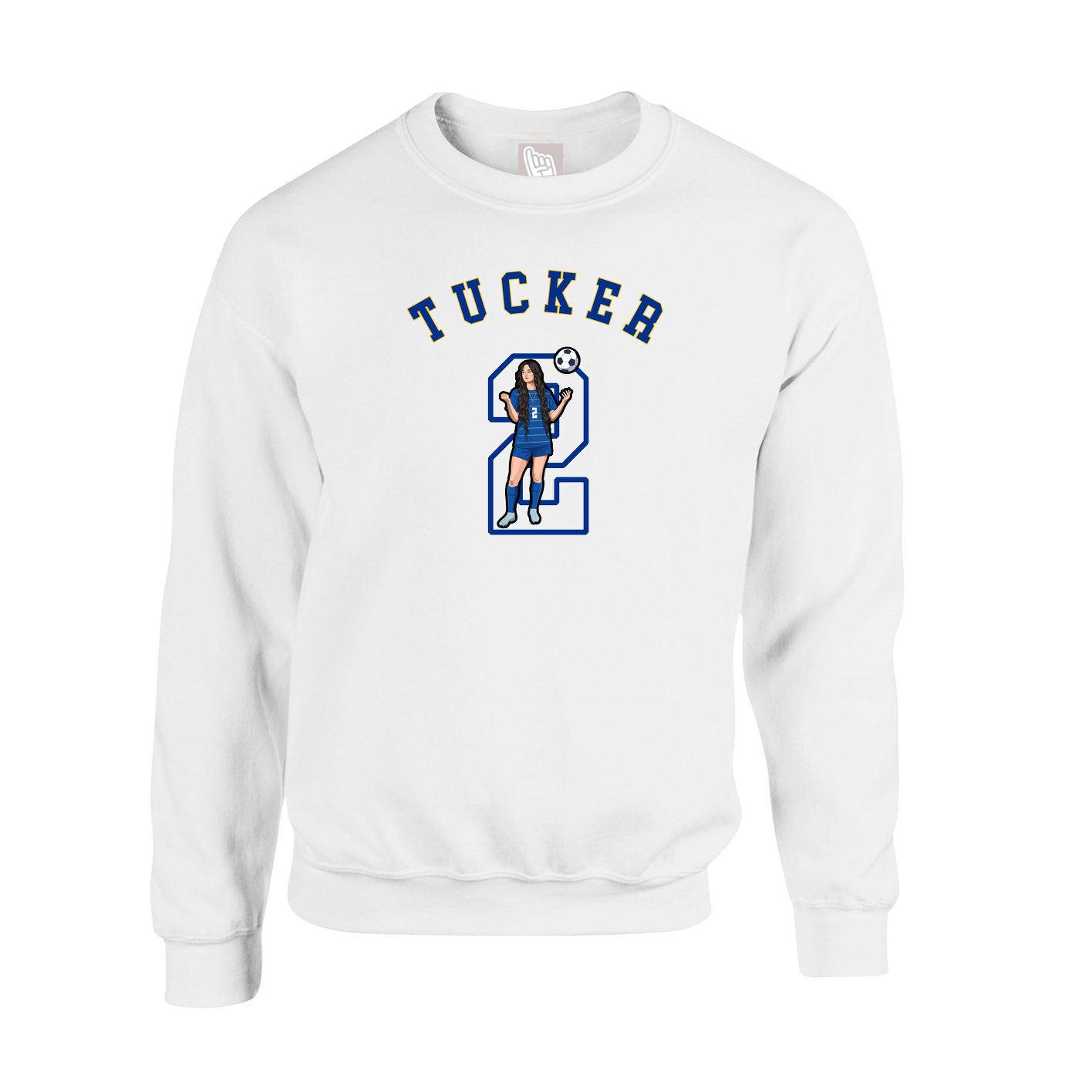 Fleece Crew — Shirsey Arch in White