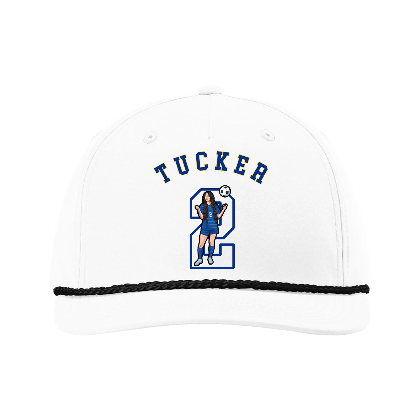 Five-Panel Classic Rope Cap — Shirsey Arch in White