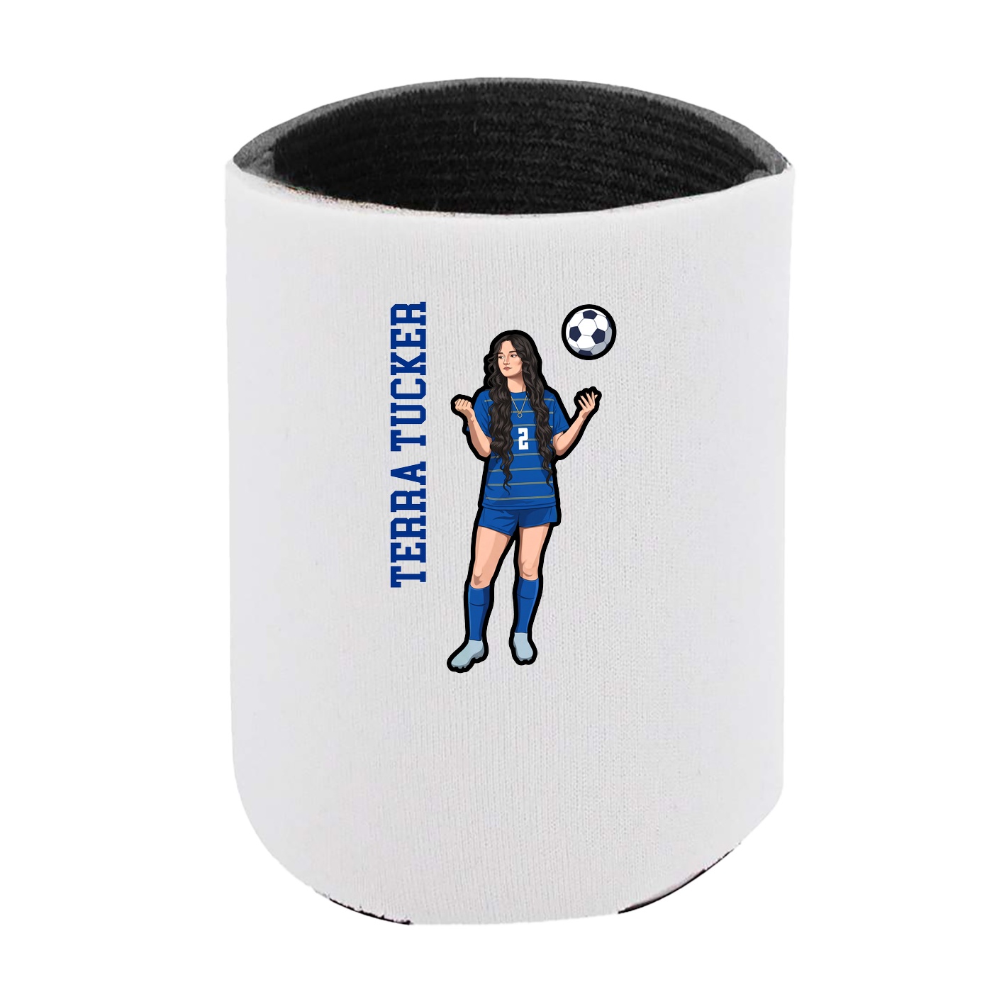 Can Holder — Name Vertical in White