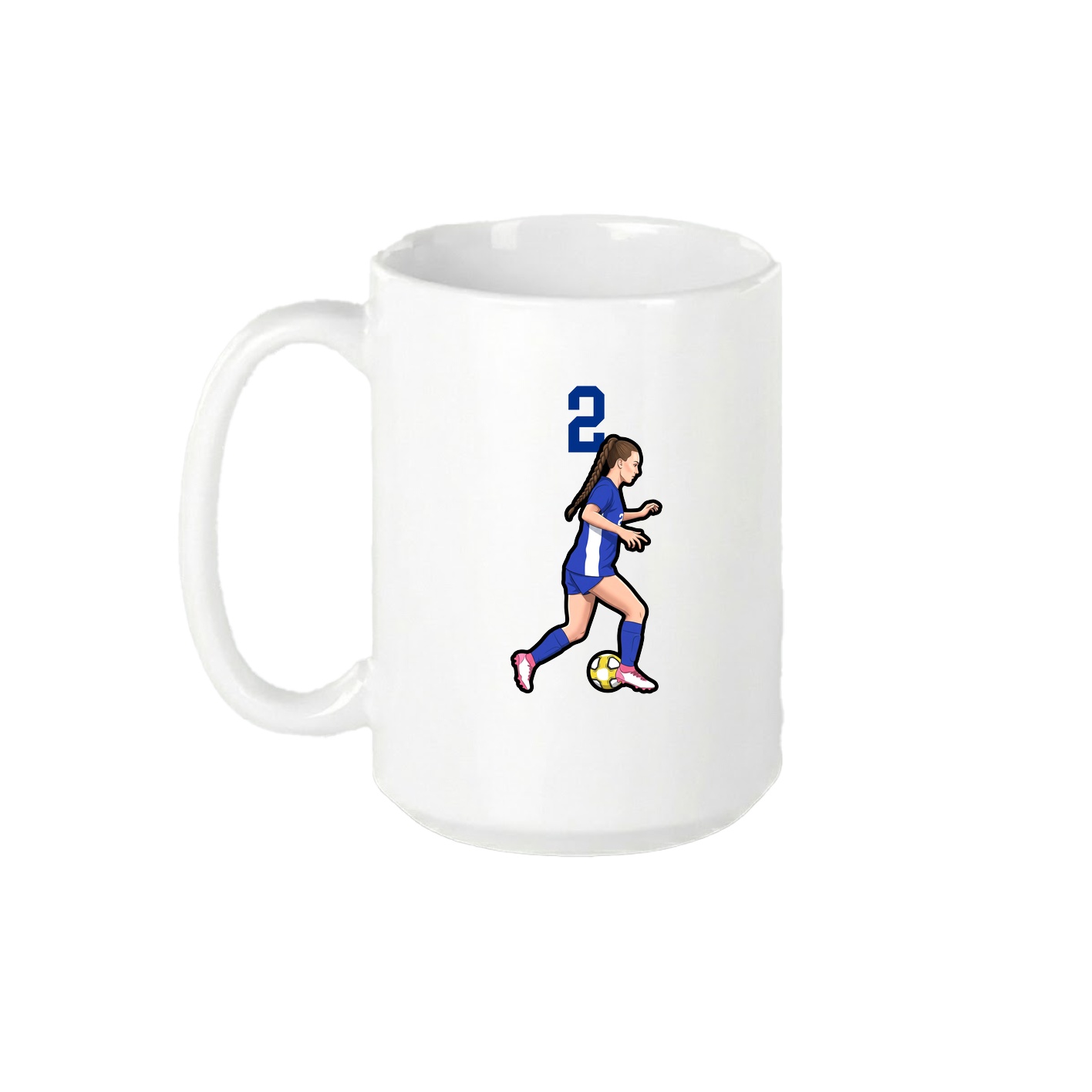 15oz Coffee Mug — Number Top in White