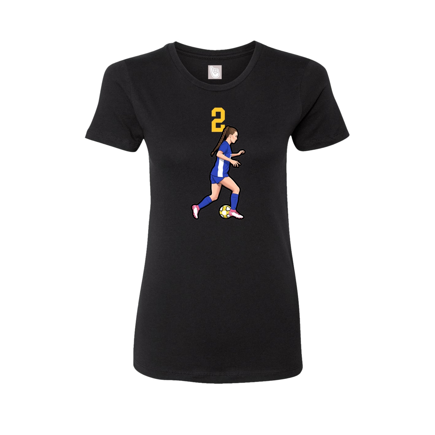 Womens Tee — Number Top in Black