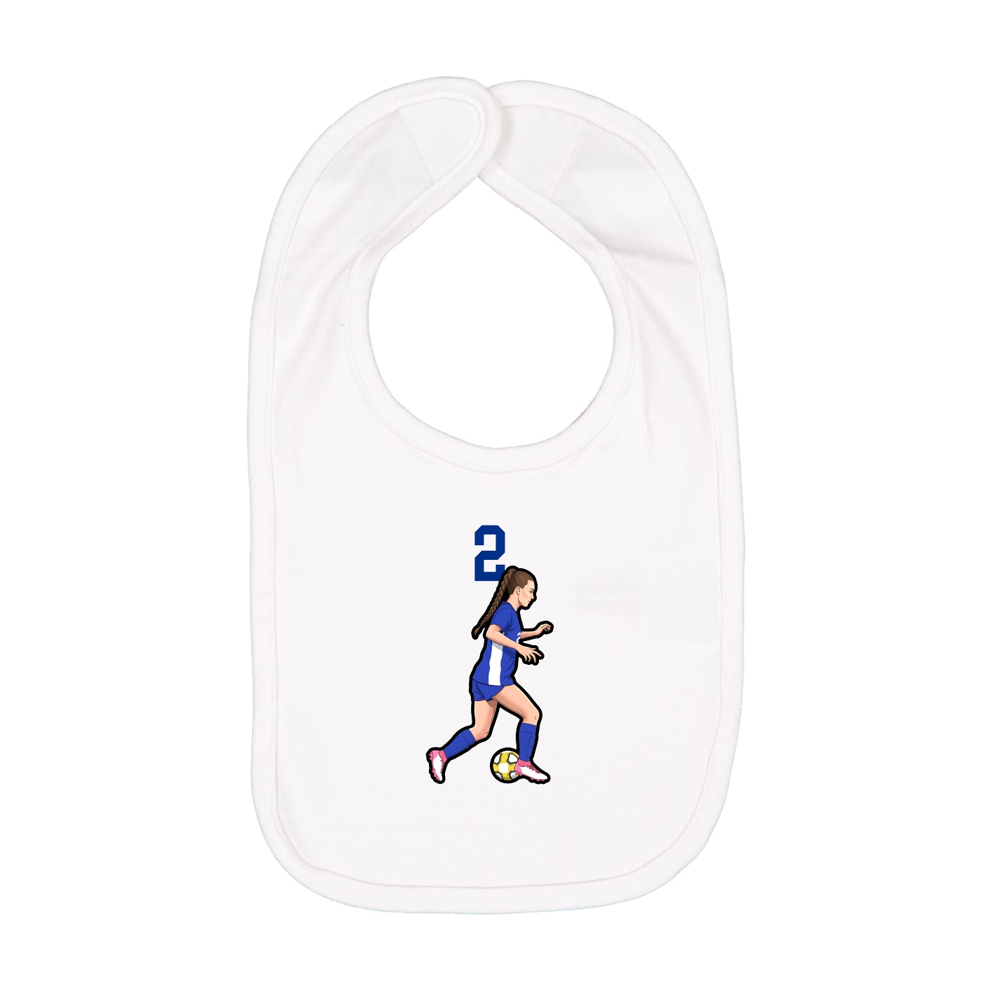 Infant Bib — Number Top in White