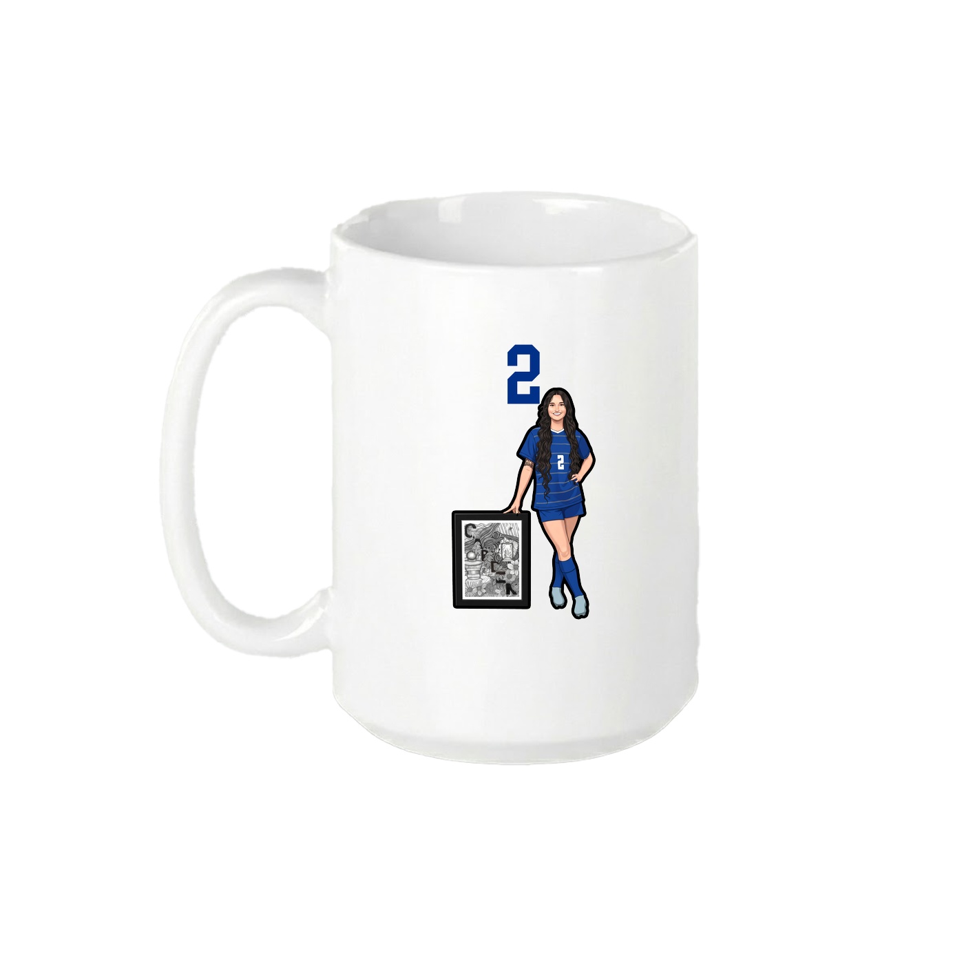 15oz Coffee Mug — Number Top in White