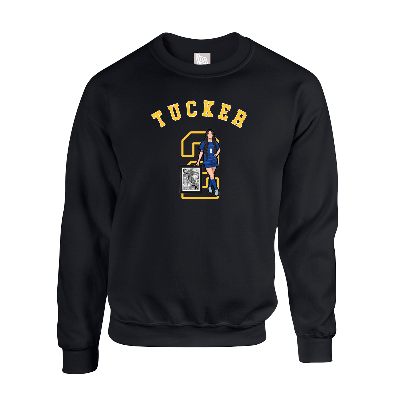 Fleece Crew — Shirsey Arch in Black