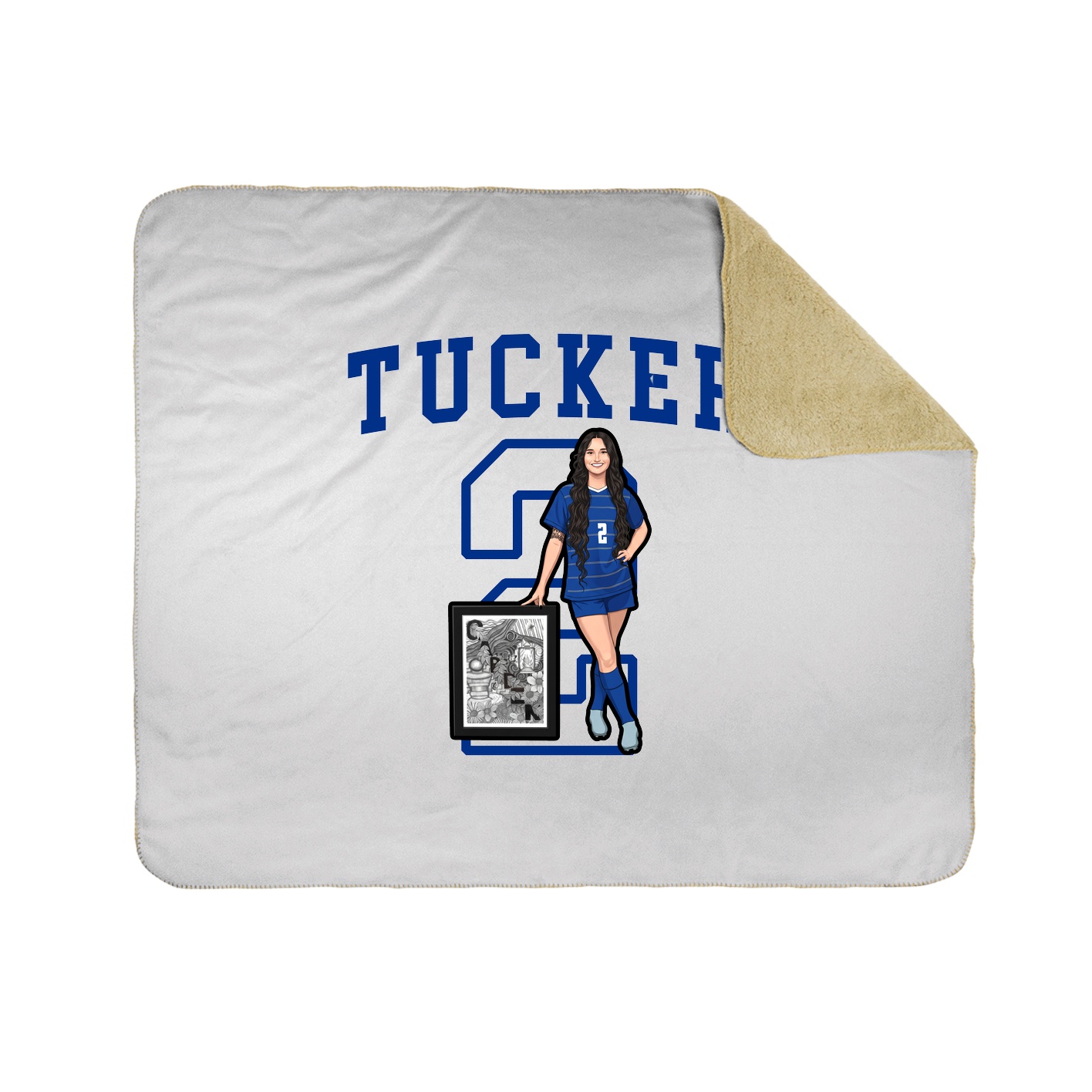Throw Blanket — Shirsey in White