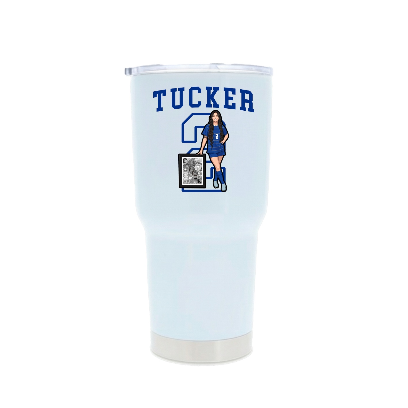 30oz Stainless Steel Tumbler — Shirsey in White
