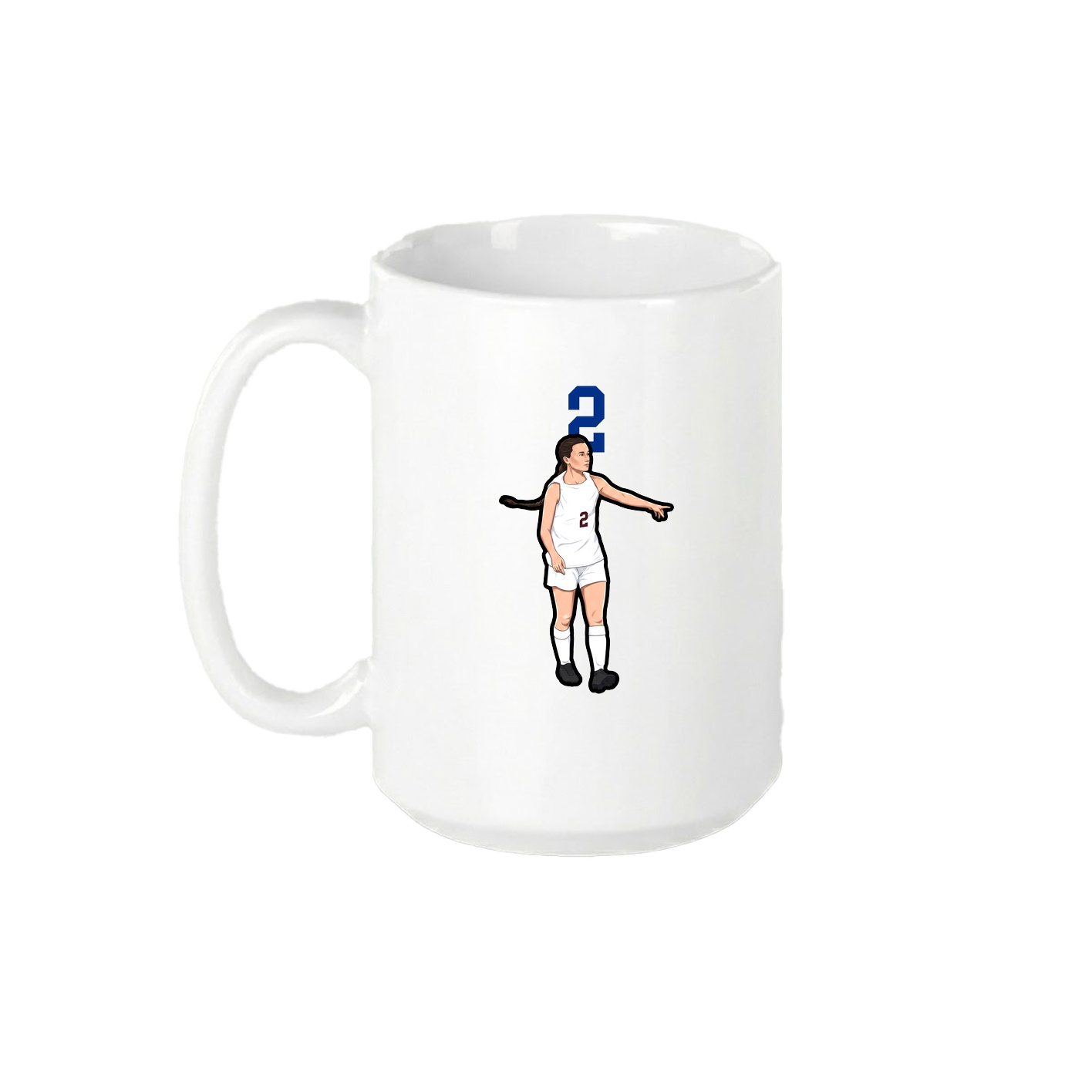 15oz Coffee Mug — Number Top in White