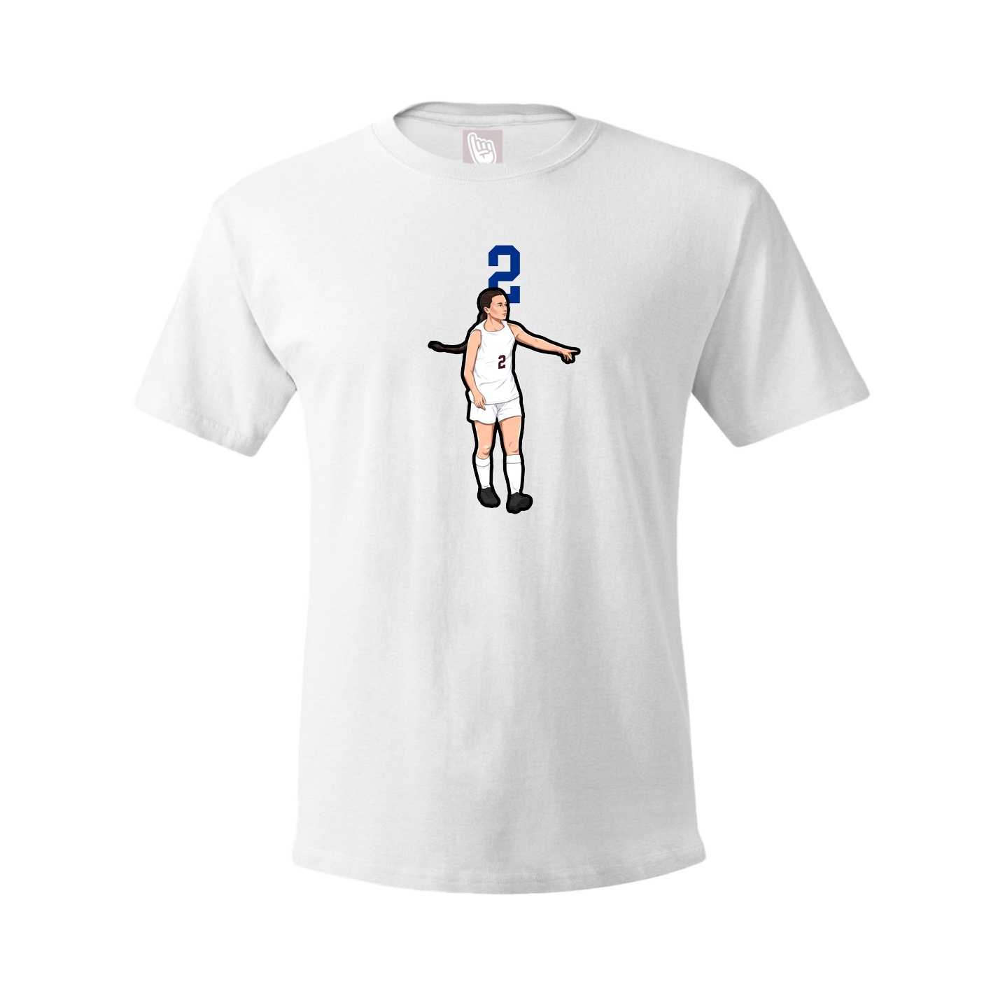 Youth Tee — Number Top in White