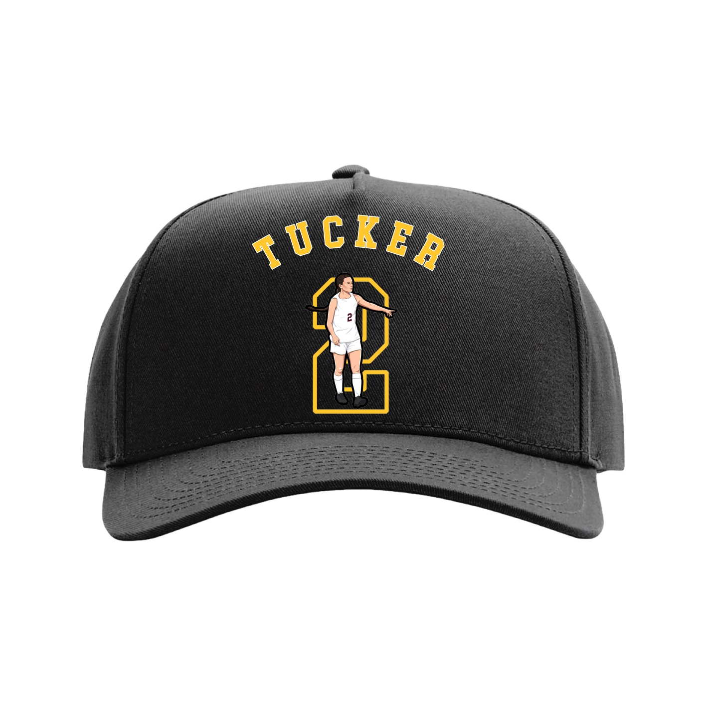 Full Fabric Five-Panel Champ Cap — Shirsey Arch in Black