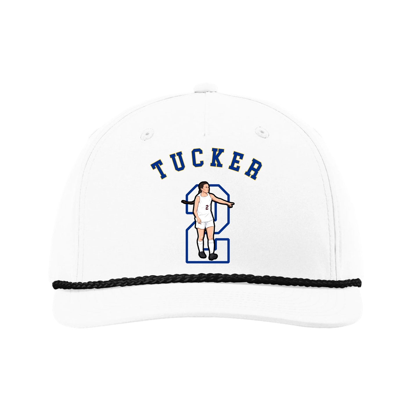 Five-Panel Classic Rope Cap — Shirsey Arch in White